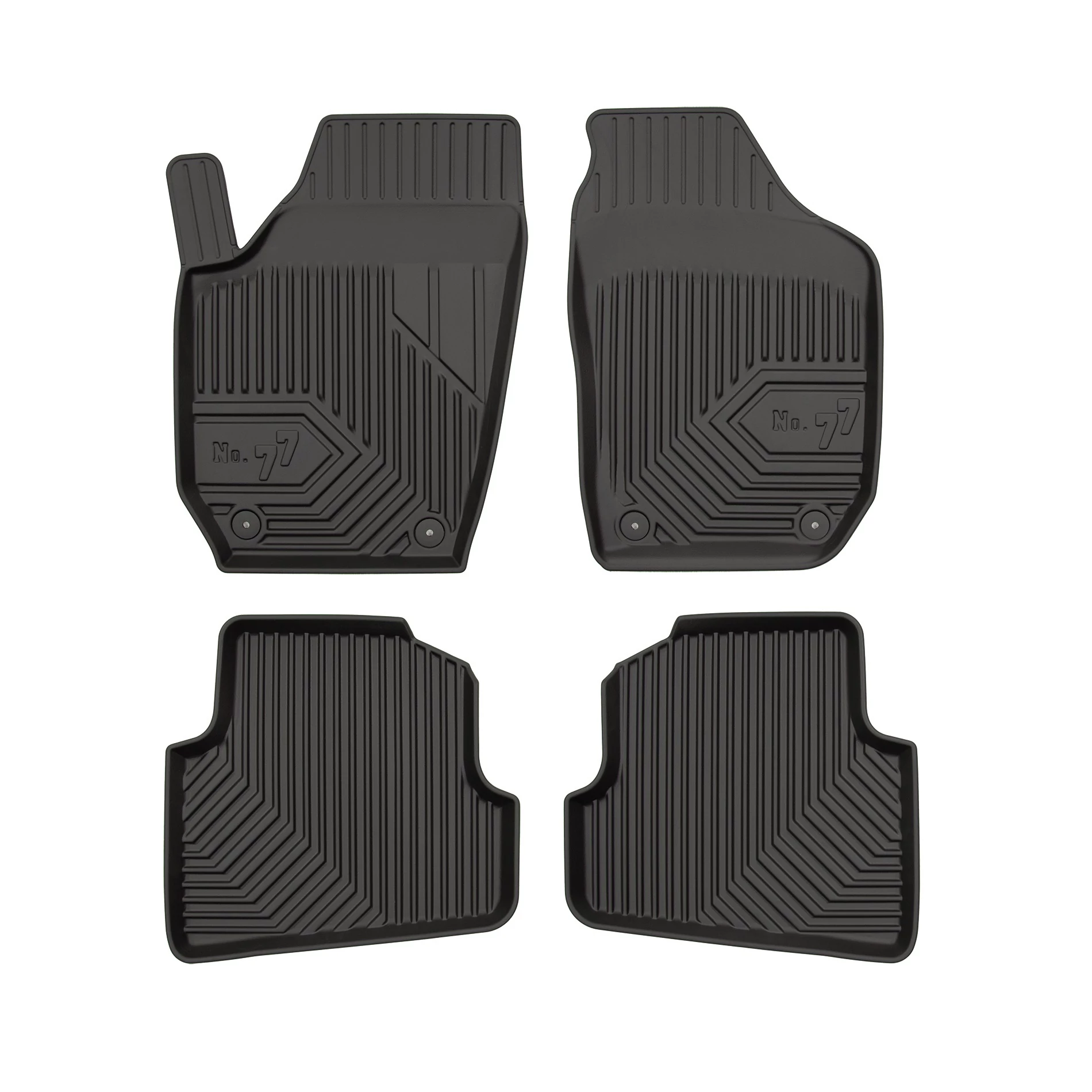 Skoda Fabia II Frogum No77 fekete 3D hótálcás TPE gumiszőnyeg szett 77407220