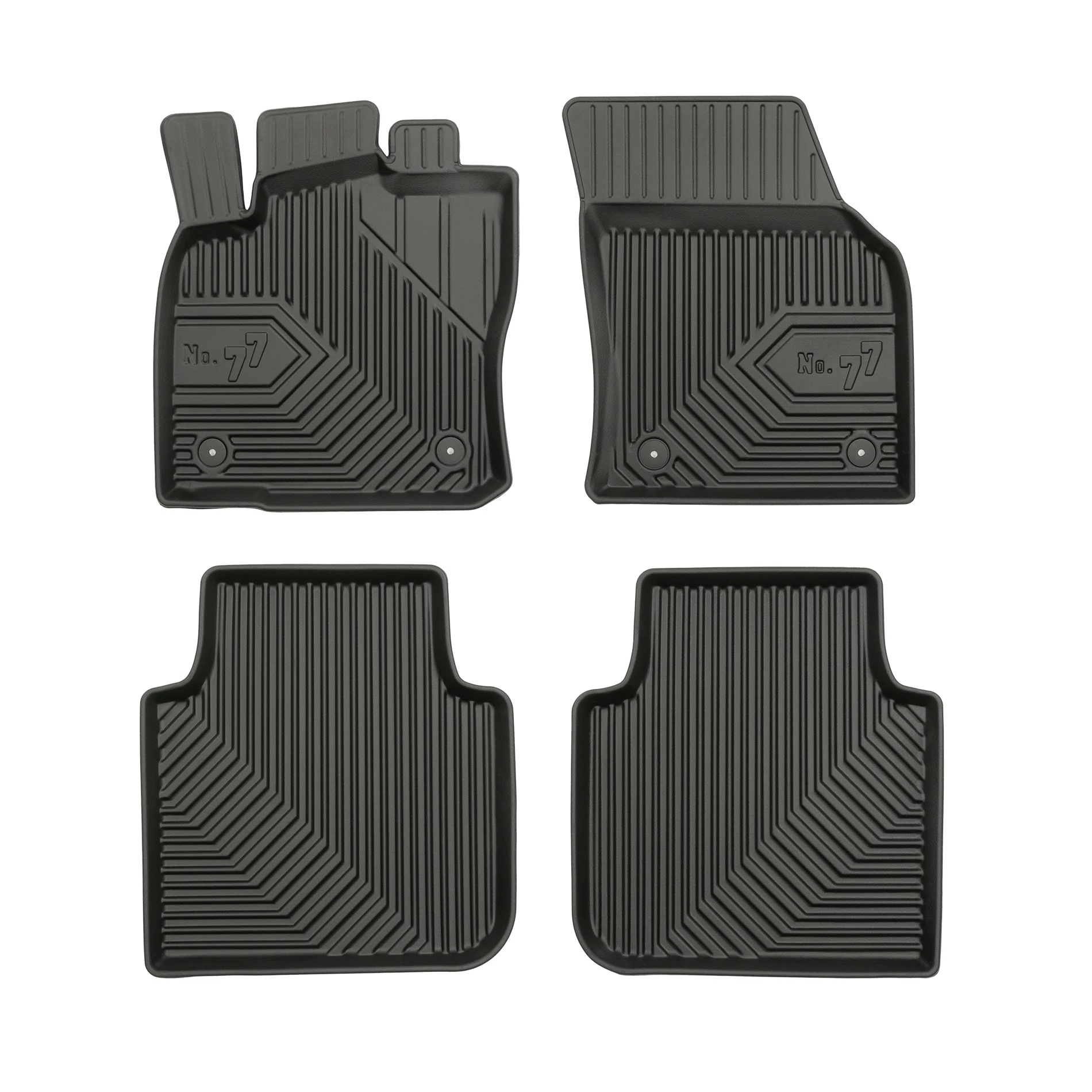 Skoda Kodiaq Frogum No77 fekete 3D hótálcás TPE gumiszőnyeg szett 77407275