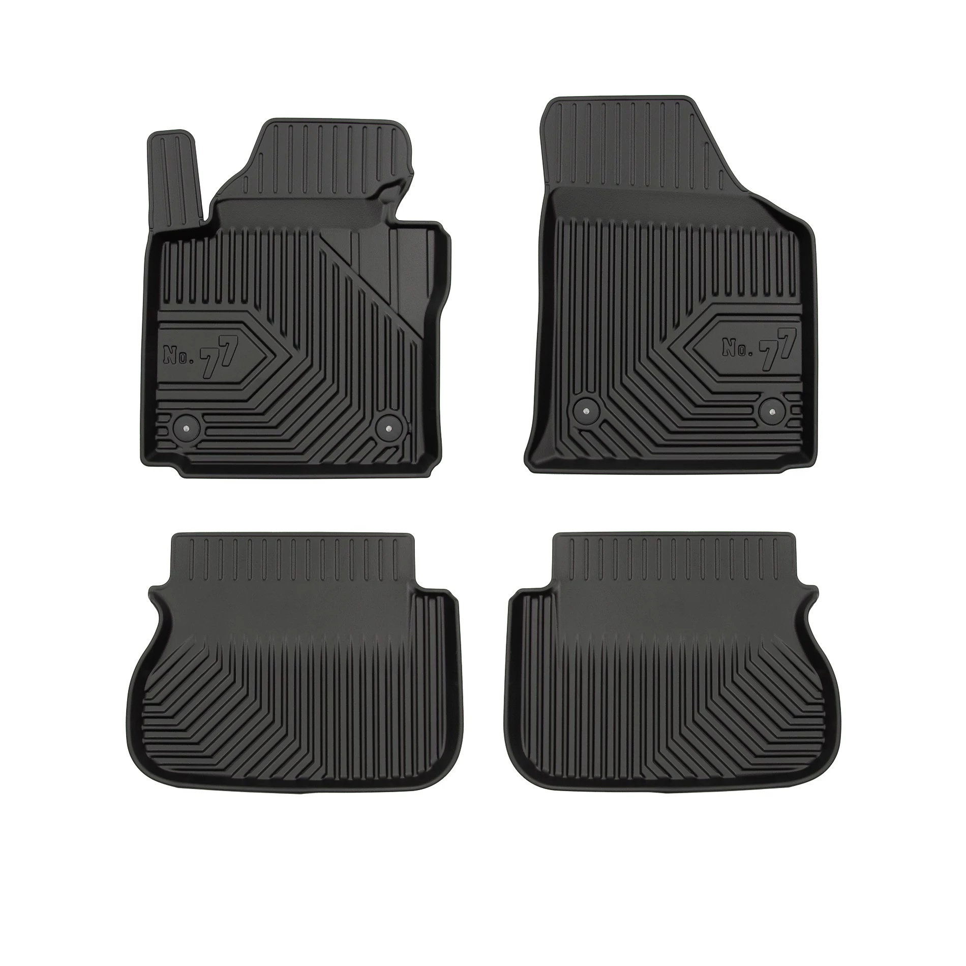 VW Volkswagen Caddy III Frogum No77 fekete 3D hótálcás TPE gumiszőnyeg szett 77407350