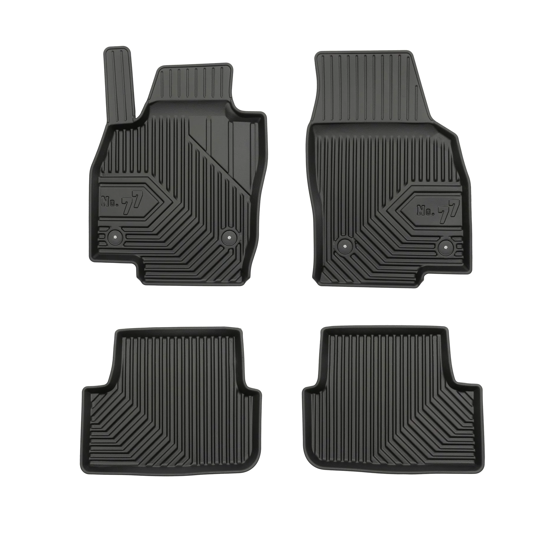 Skoda Fabia IV Frogum No77 fekete 3D hótálcás TPE gumiszőnyeg szett 77407589