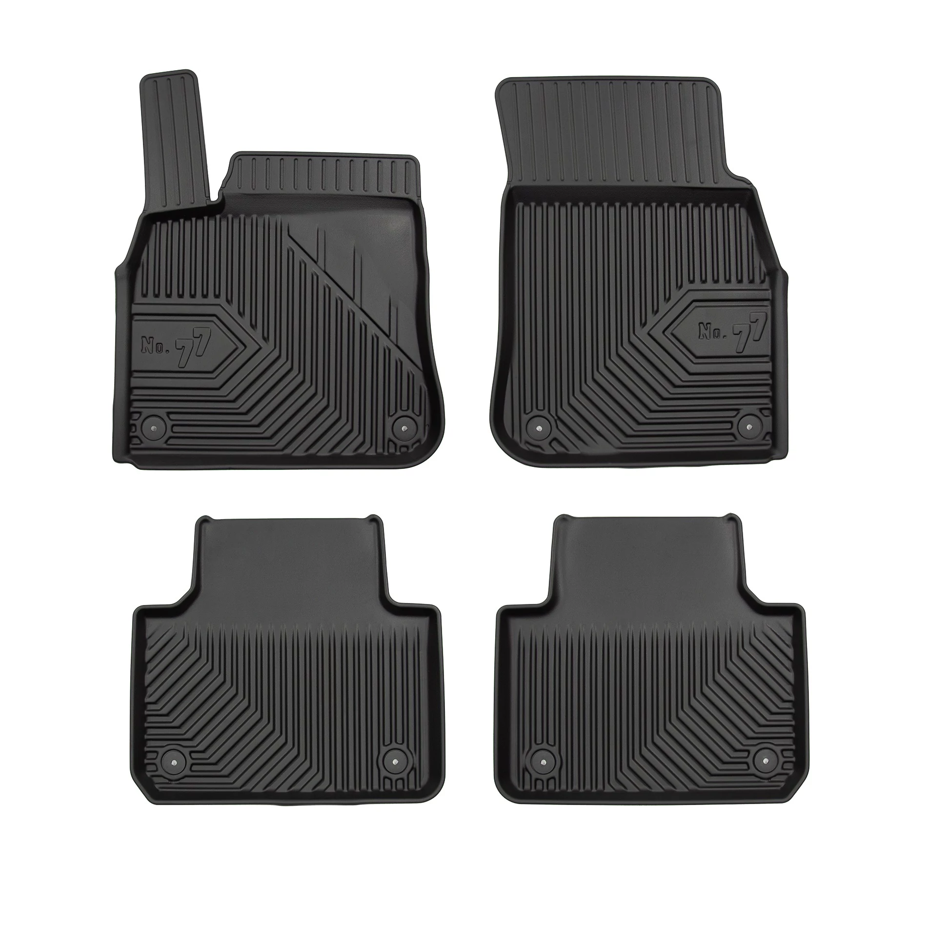VW Volkswagen Touareg III Frogum No77 fekete 3D hótálcás TPE gumiszőnyeg szett 77407671
