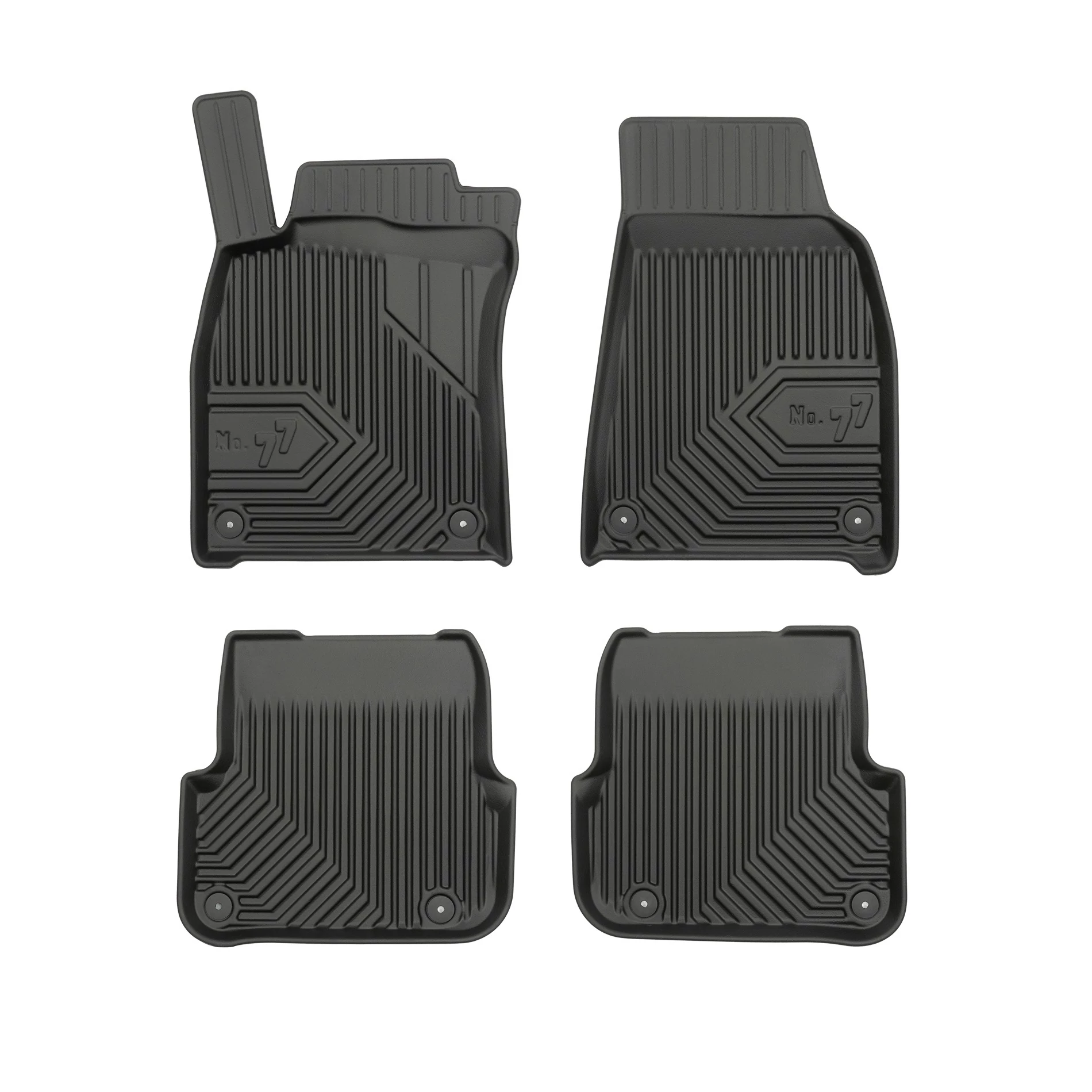 Audi A6 C6 2006-2011 Frogum No77 fekete 3D hótálcás TPE gumiszőnyeg szett 77408852
