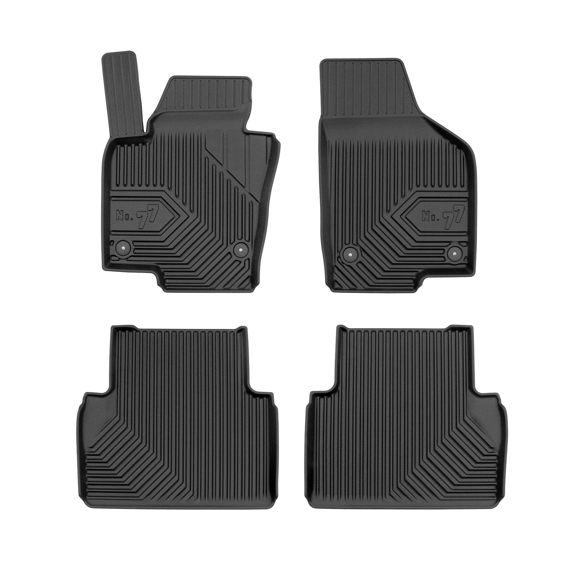 VW Volkswagen Sharan II Frogum No77 fekete 3D hótálcás TPE gumiszőnyeg szett 77409743
