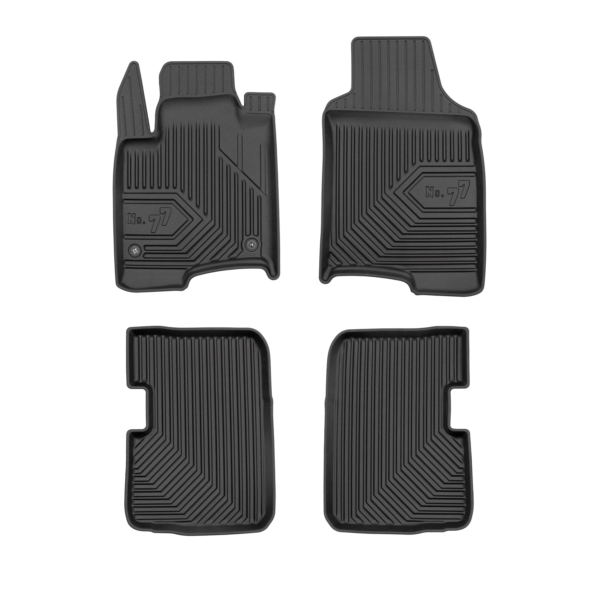 Fiat Panda III Frogum No77 fekete 3D hótálcás TPE gumiszőnyeg szett 77409934