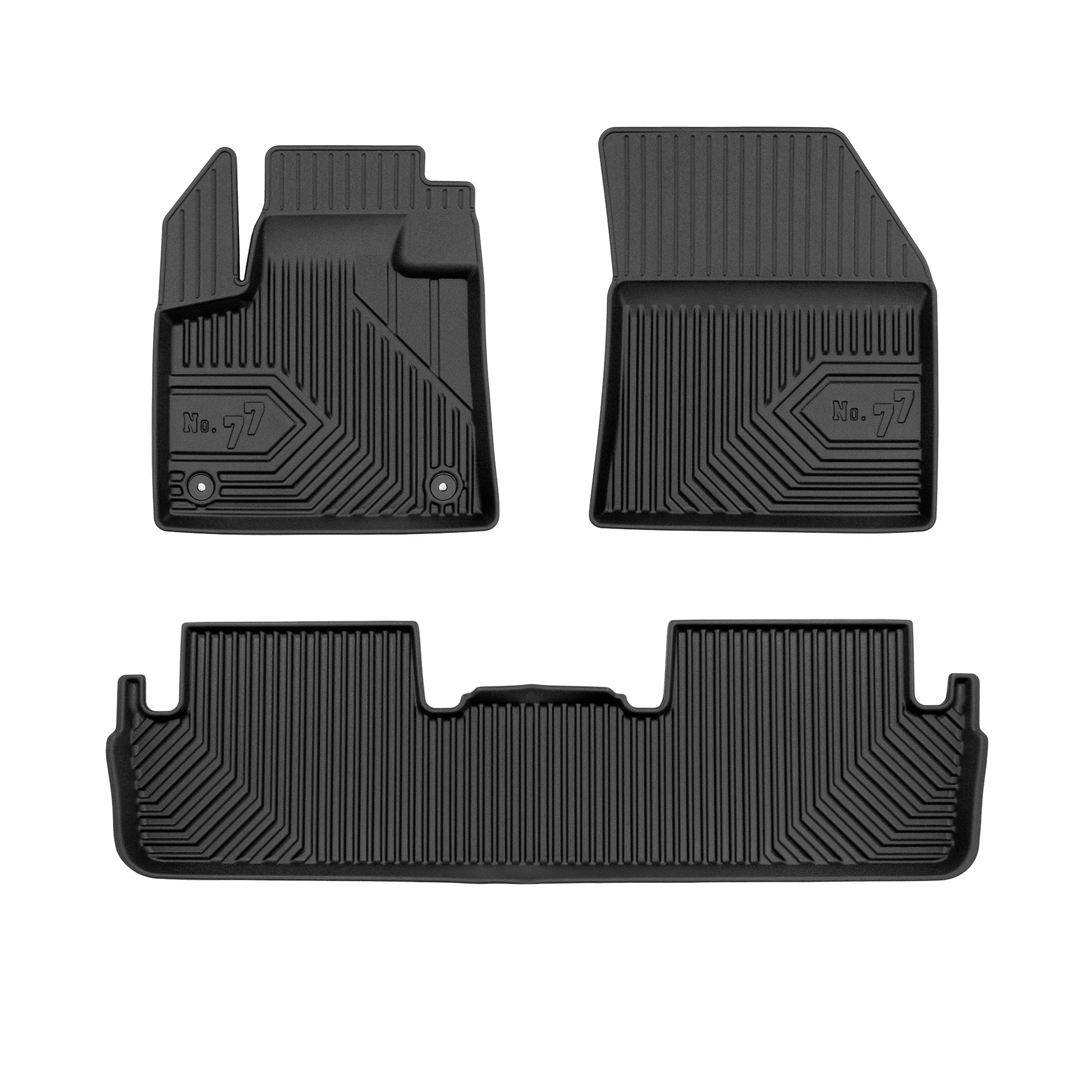 DS 7 Crossback Frogum No77 fekete 3D hótálcás TPE gumiszőnyeg szett 77425156