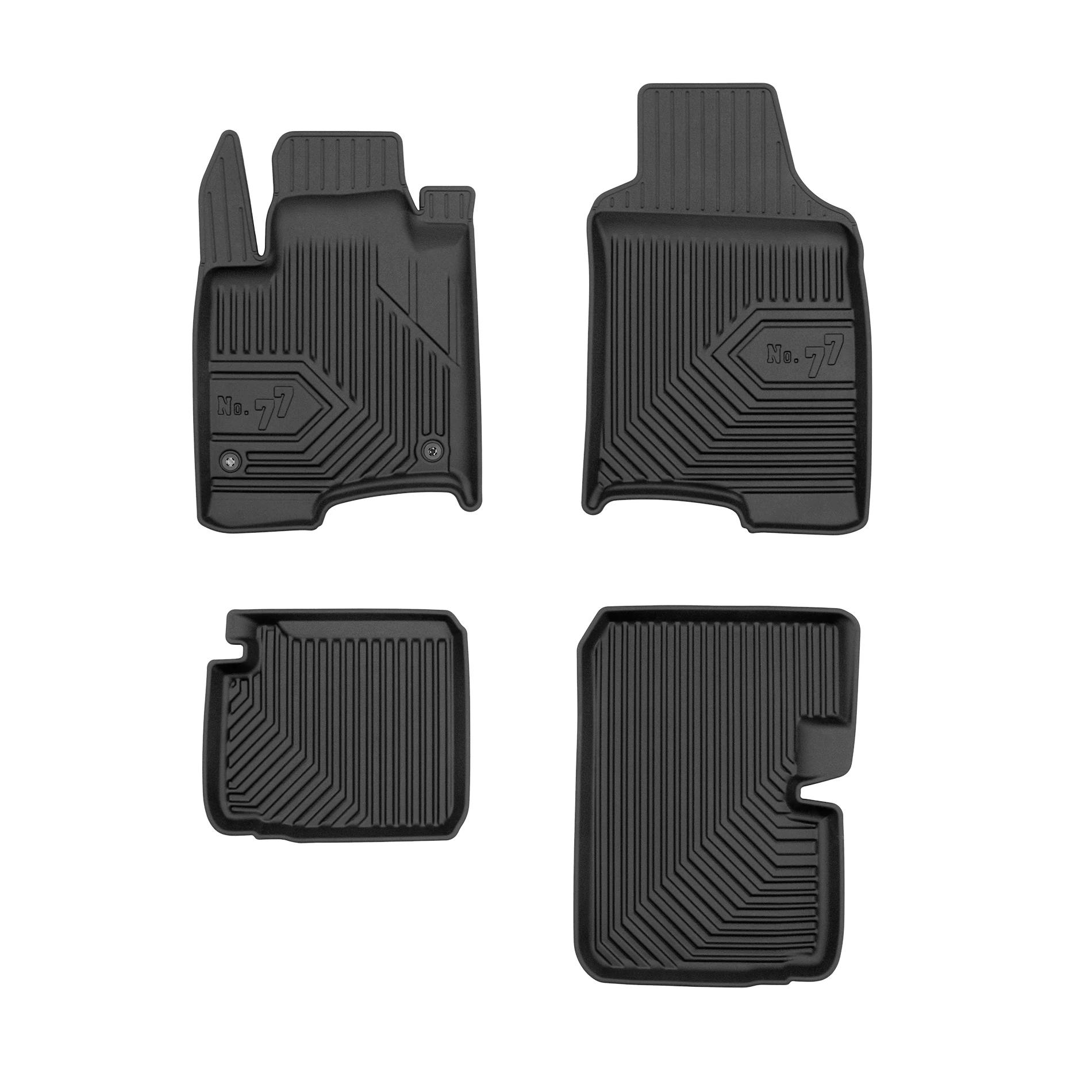 Fiat Panda III Frogum No77 fekete 3D hótálcás TPE gumiszőnyeg szett 77426528
