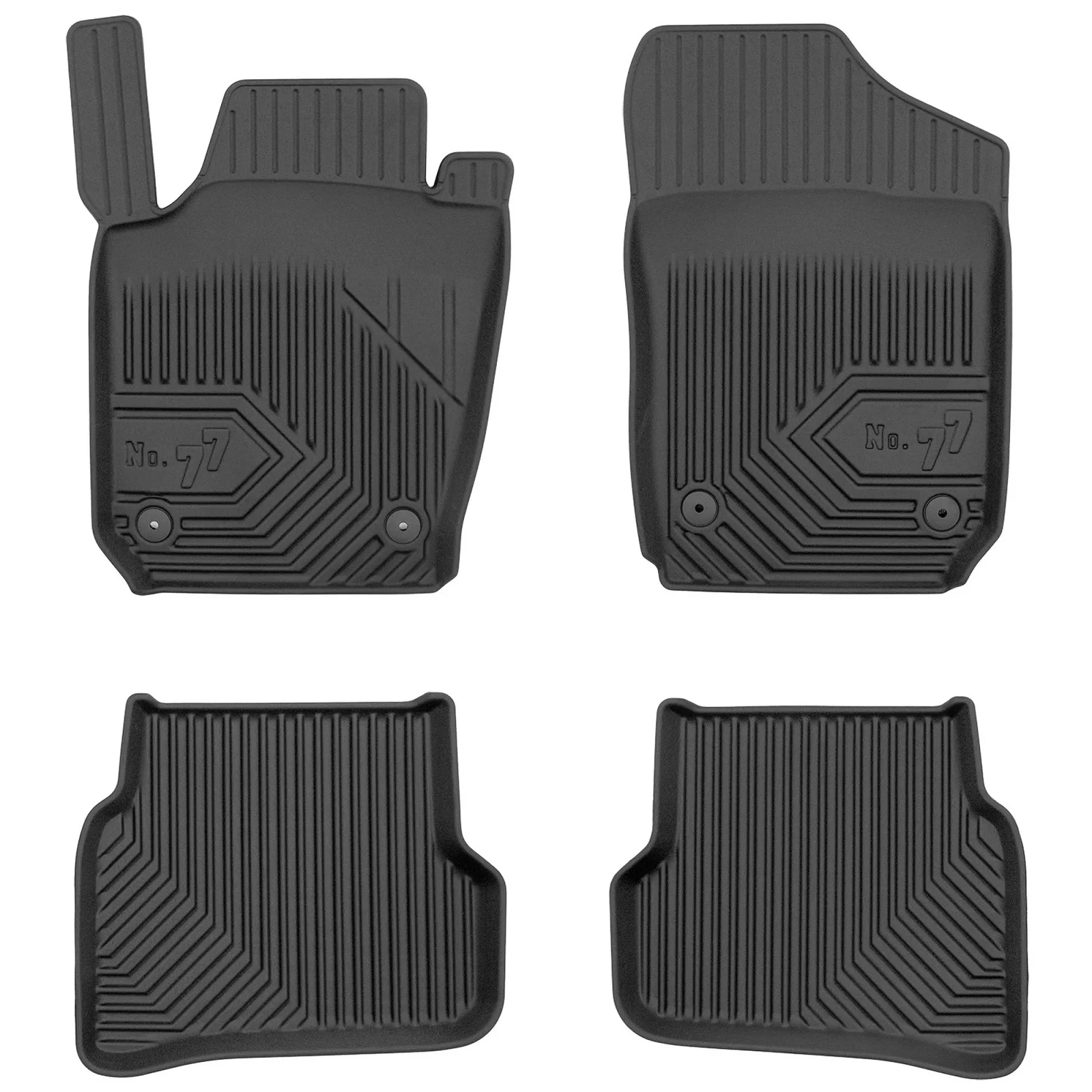 VW Volkswagen Polo V Frogum No77 fekete 3D hótálcás TPE gumiszőnyeg szett 77408241