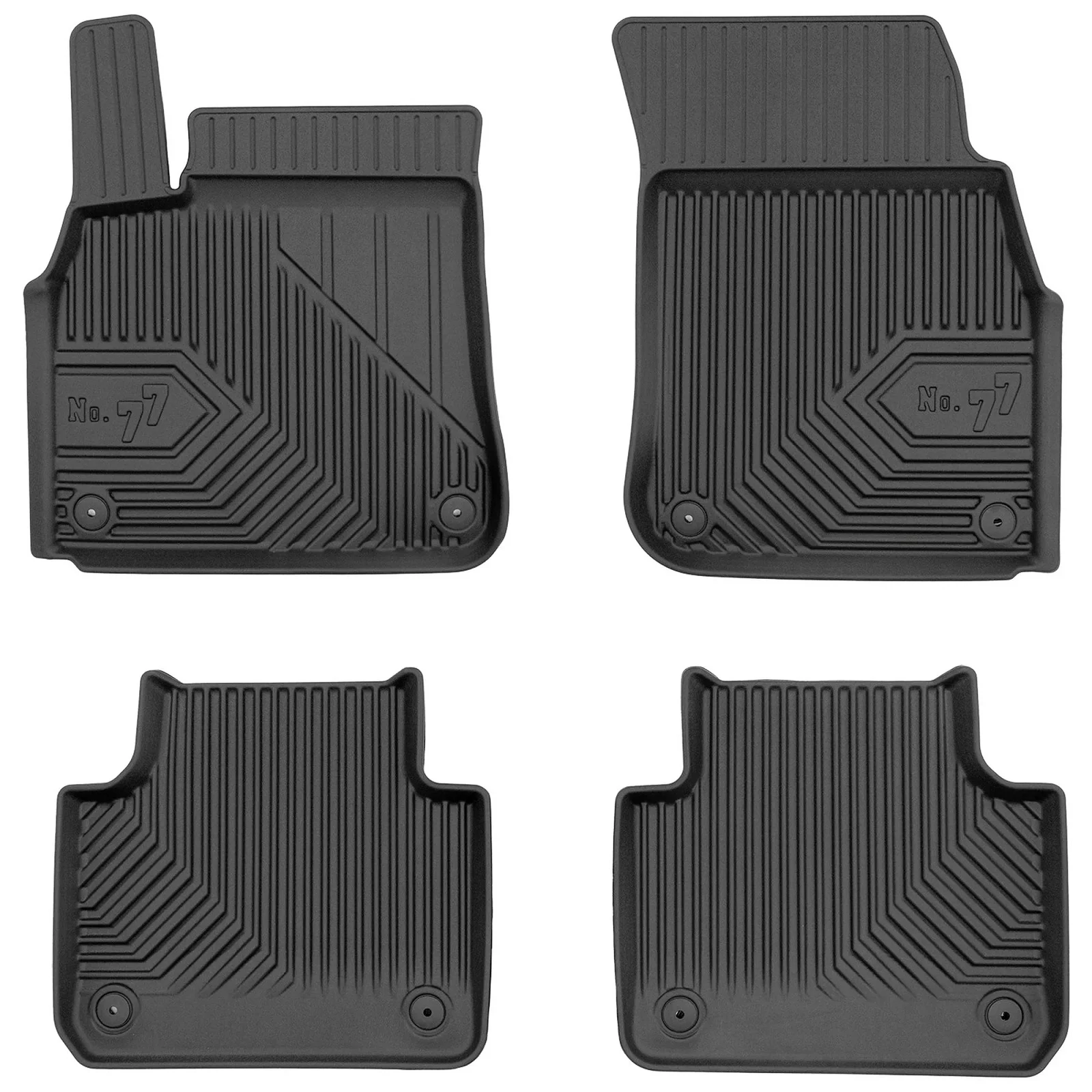 Porsche Cayenne III Frogum No77 fekete 3D hótálcás TPE gumiszőnyeg szett 77409187