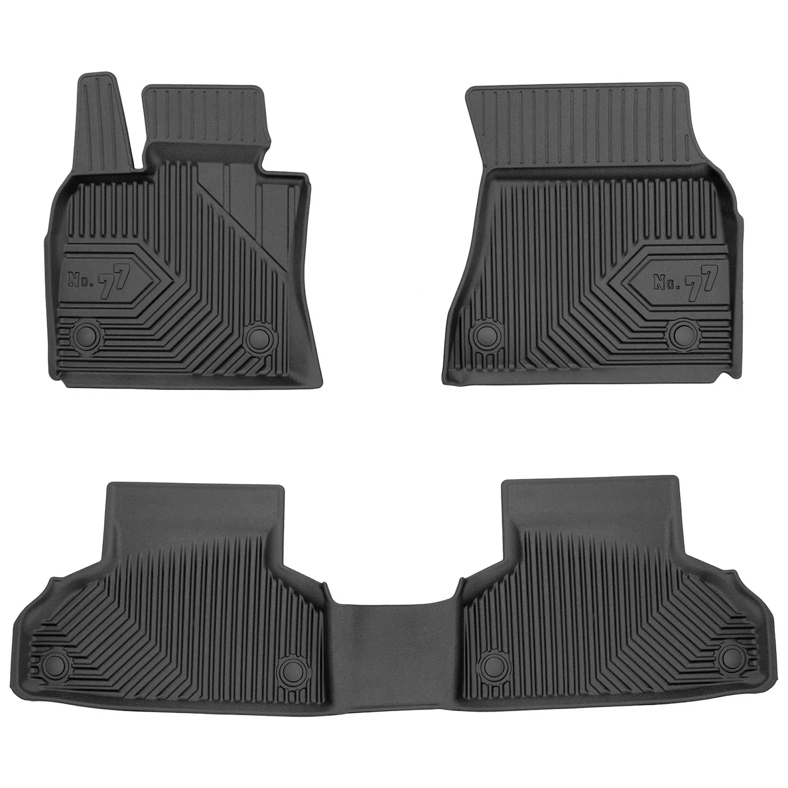 BMW X6 F16 Frogum No77 fekete 3D hótálcás TPE gumiszőnyeg szett 77409842
