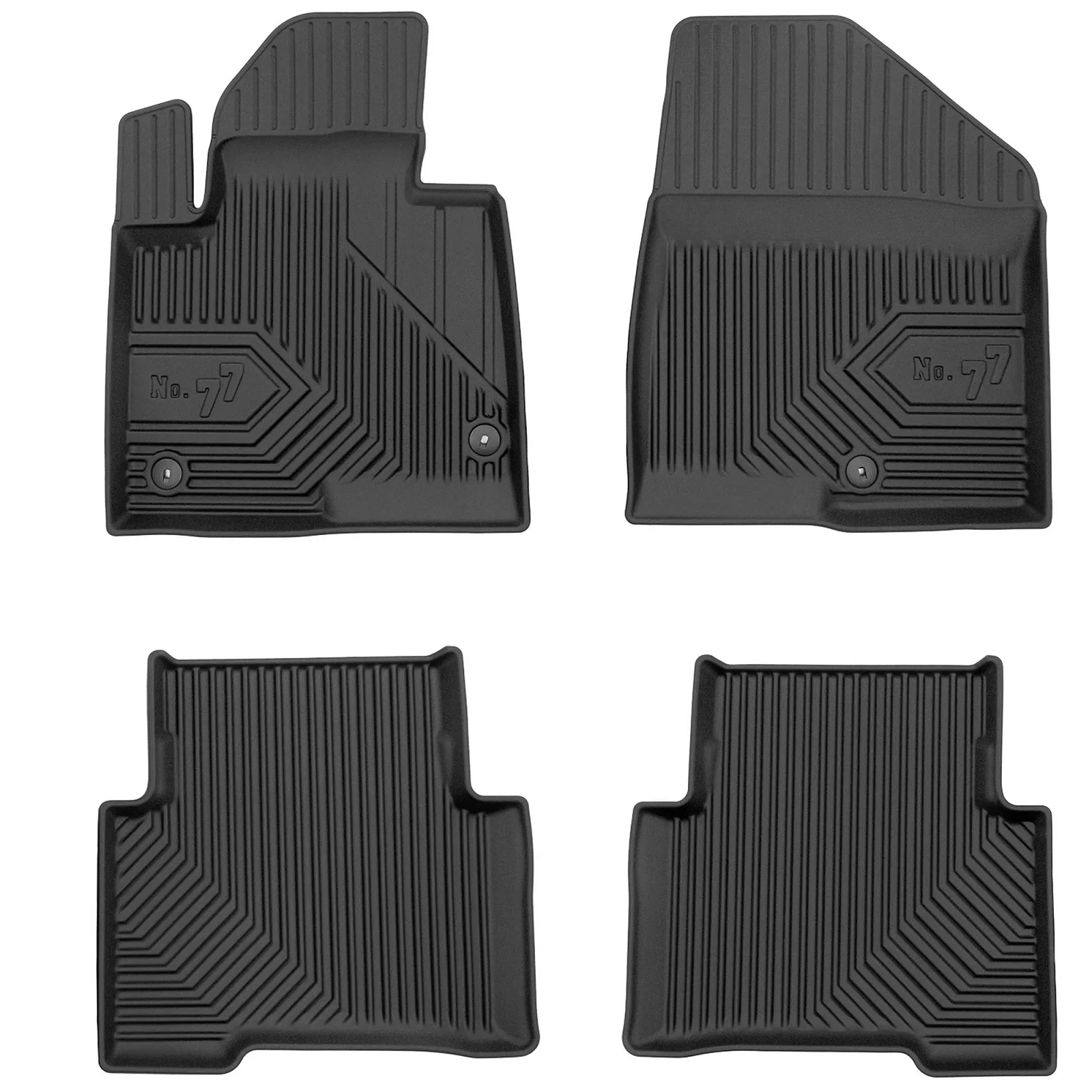 Hyundai Santa Fe III Frogum No77 fekete 3D hótálcás TPE gumiszőnyeg szett 77409903