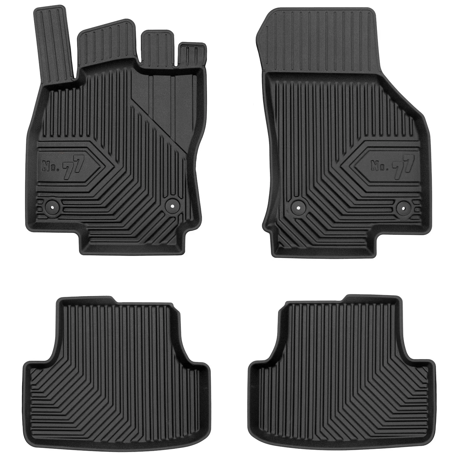 VW Volkswagen Golf VIII Frogum No77 fekete 3D hótálcás TPE gumiszőnyeg szett 77426689