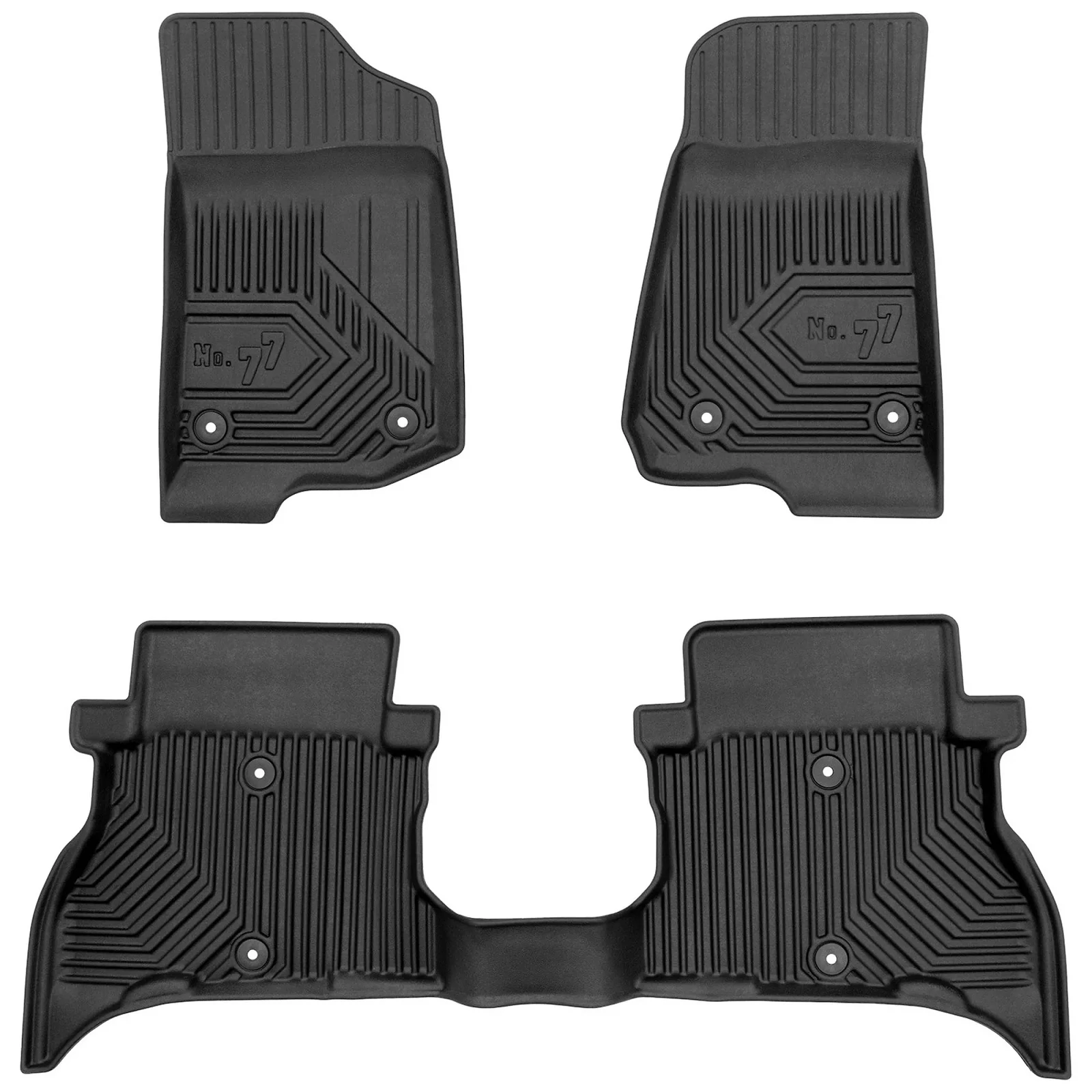 Jeep Wrangler 4xe Frogum No77 fekete 3D hótálcás TPE gumiszőnyeg szett 77427792