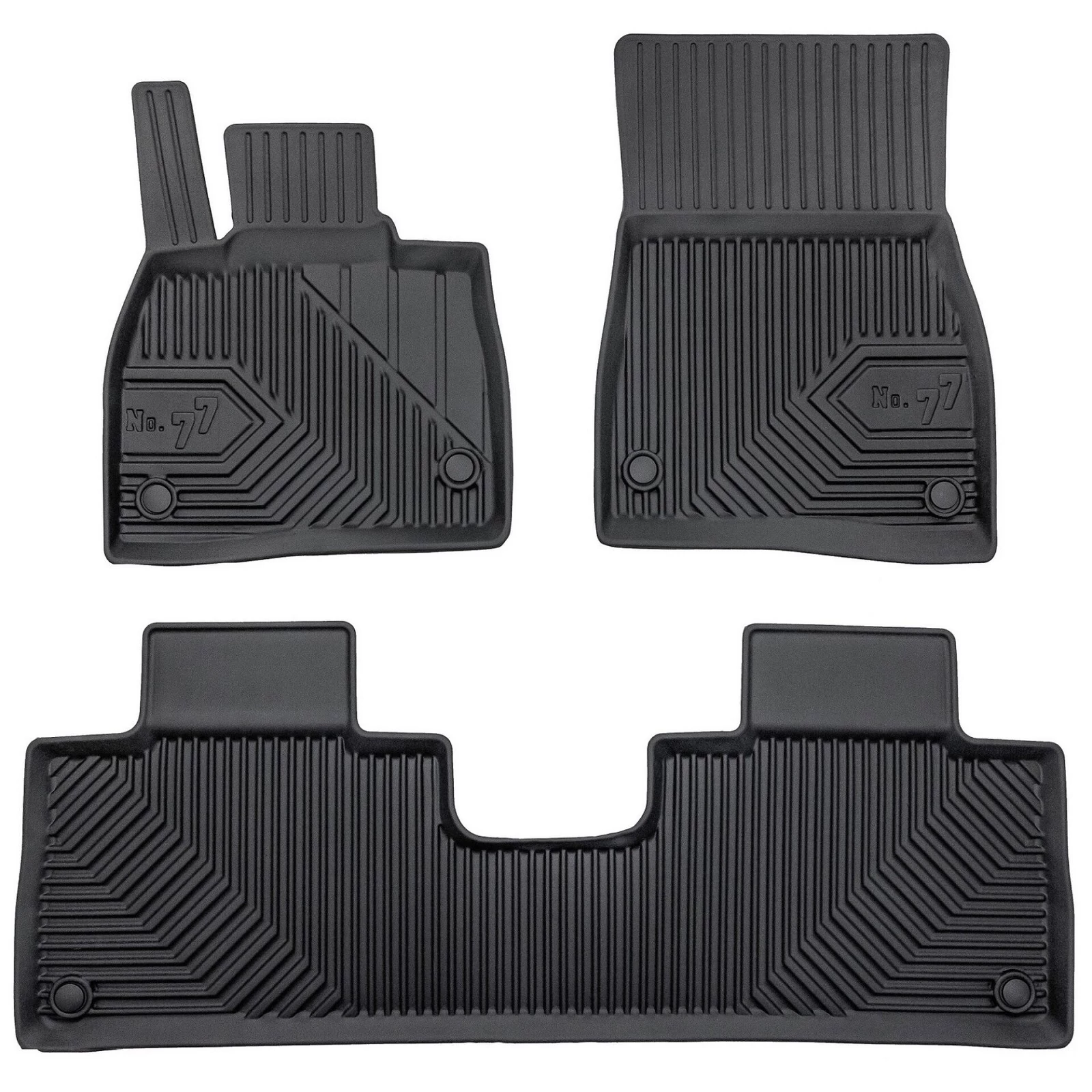 Mercedes Benz EQS SUV Frogum No77 fekete 3D hótálcás TPE gumiszőnyeg szett 77429406