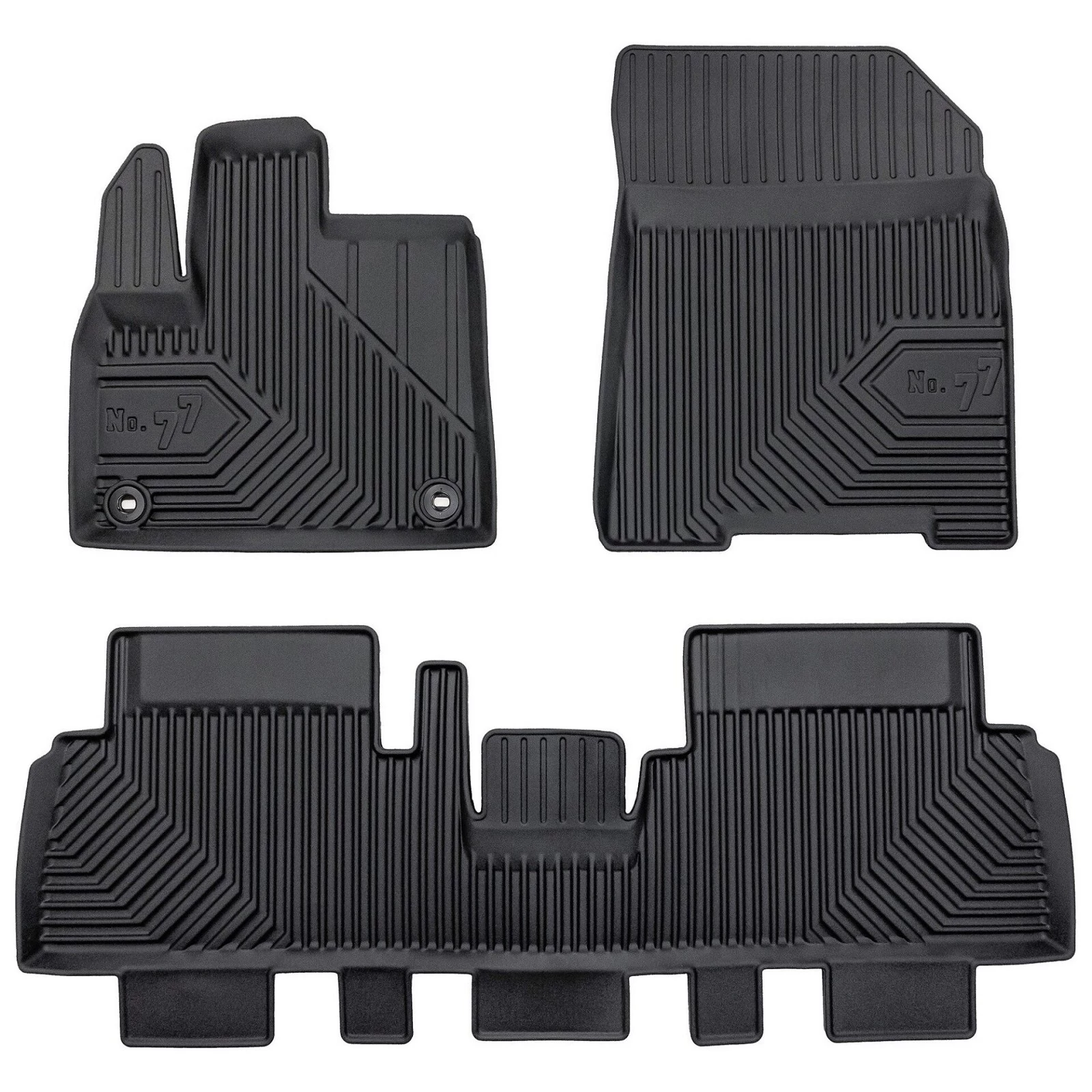 Peugeot e-Rifter Frogum No77 fekete 3D hótálcás TPE gumiszőnyeg szett 77430358