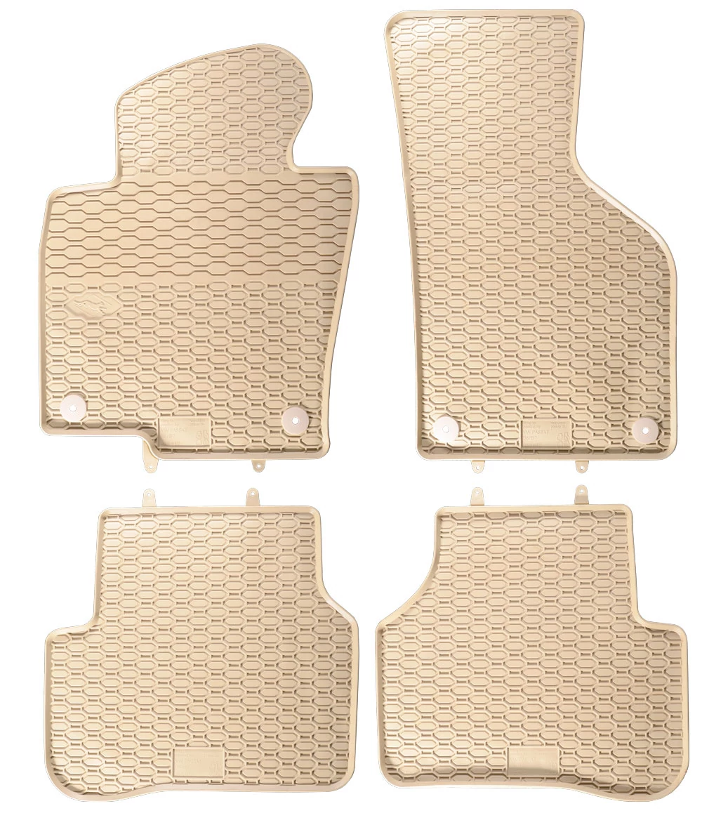 VW Volkswagen Passat B6 B7 CC Geyer Prémium beige - bézs gumiszőnyeg szett patenttal