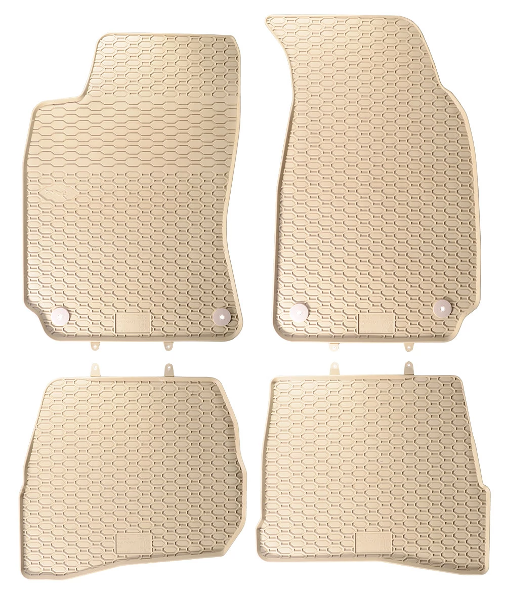 VW Volkswagen Passat B5 Geyer Prémium beige - bézs gumiszőnyeg szett patenttal