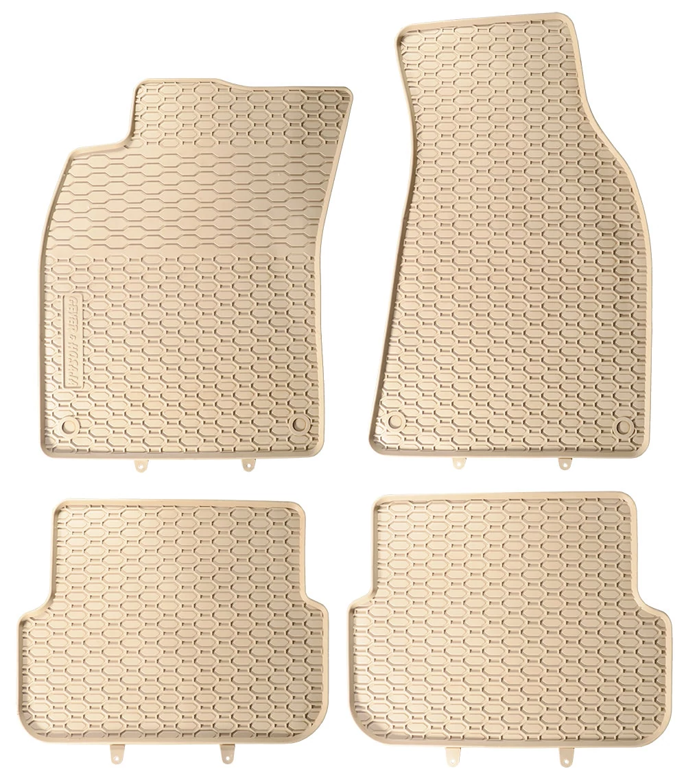 AUDI A6 C6 4F facelift Geyer Prémium beige - bézs gumiszőnyeg szett patenttal