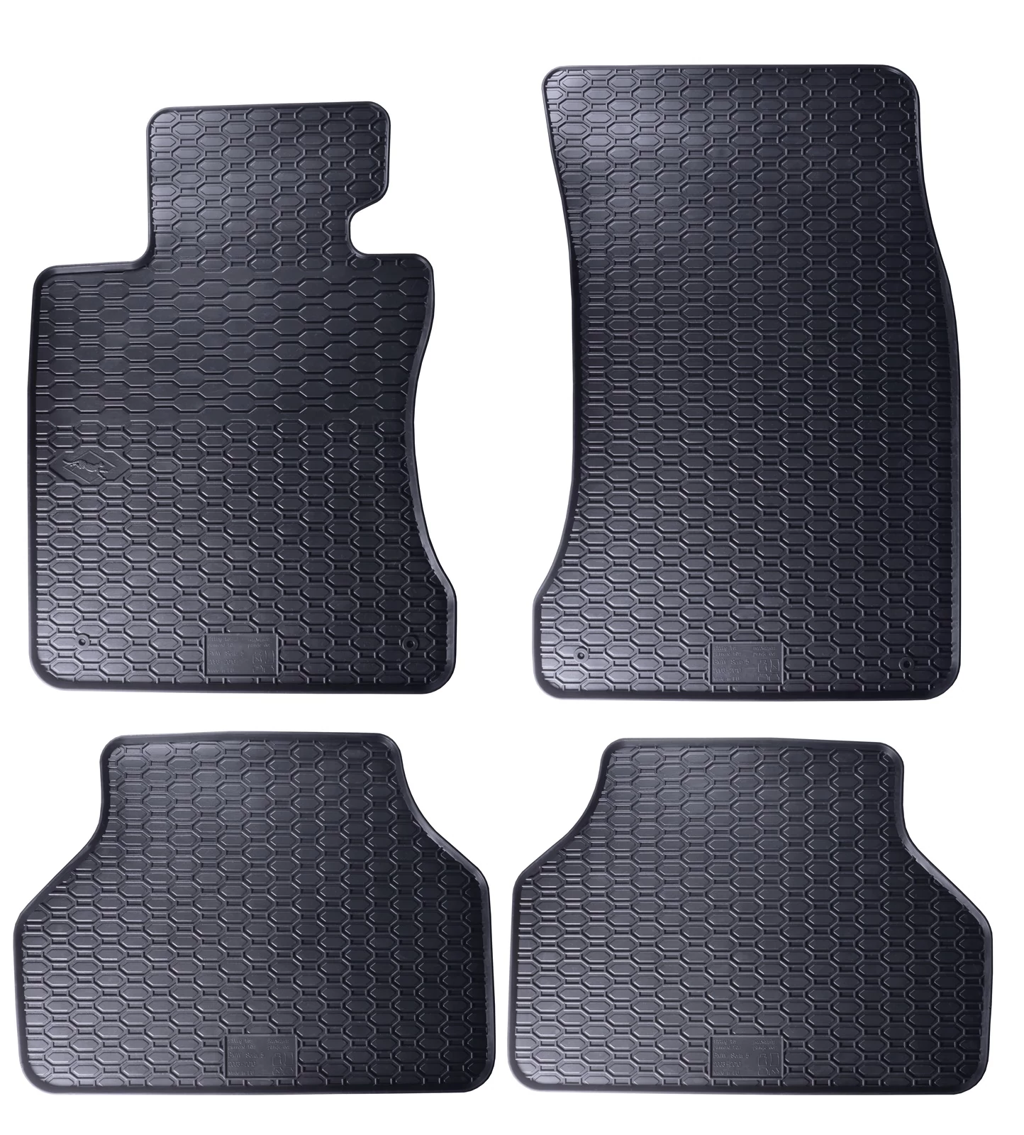 BMW E60 E61 Geyer & Hosaja Prémium fekete gumiszőnyeg szett