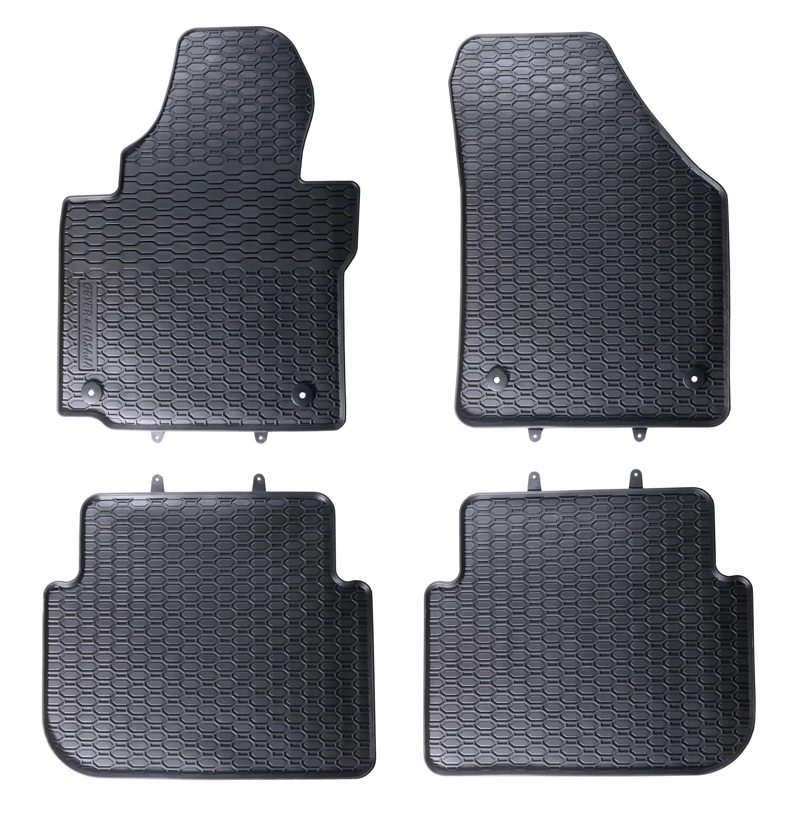 VW Volkswagen Touran I 2003-2010 Geyer Prémium fekete gumiszőnyeg szett patenttal