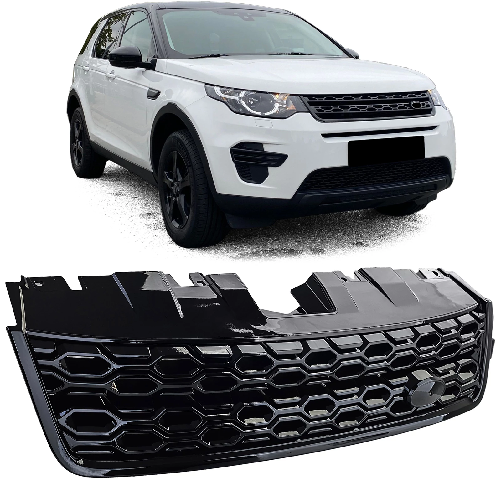 Land Rover Discovery Sport L550 2015-2020 lakkozott fekete hűtőrács