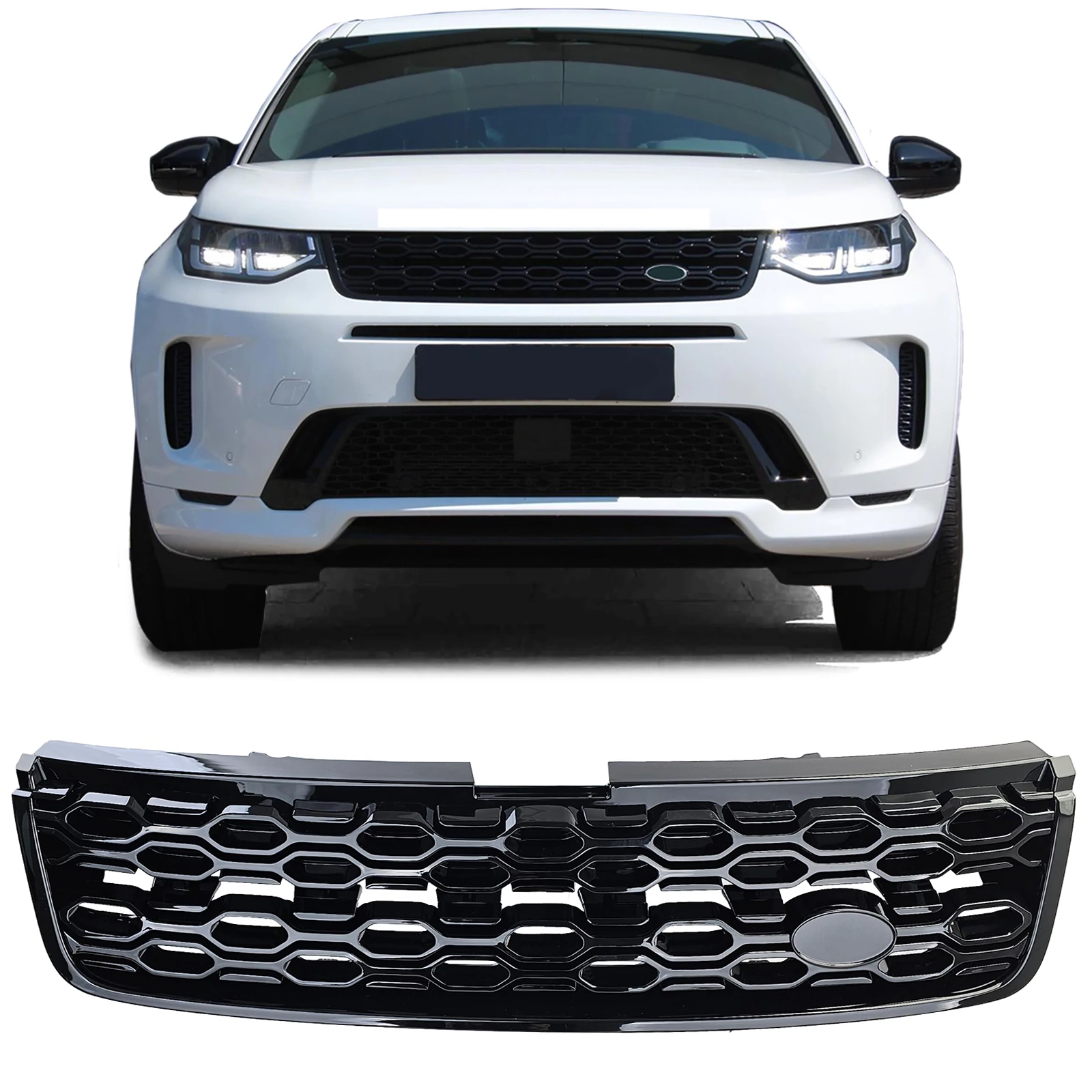 Land Rover Discovery Sport L550 2020- lakkozott fekete hűtőrács