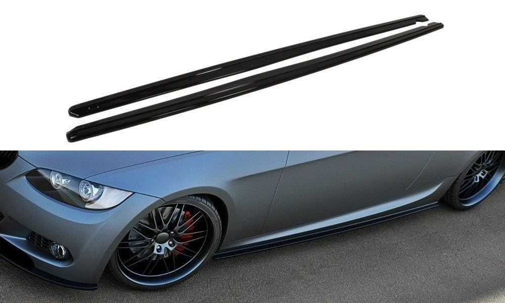 BMW E92 M-Packet 2006-2010 Maxton Design lakkozott fekete küszöb spoiler