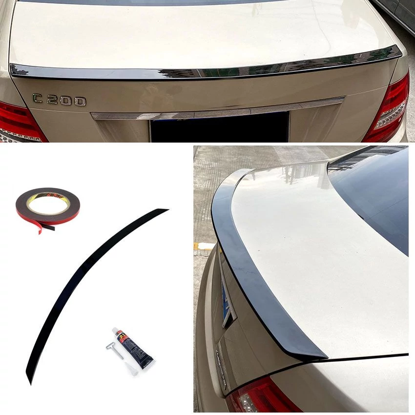 Mercedes Benz W204 C-osztály 2007-2015 lakkozott fekete csomagtartó spoiler