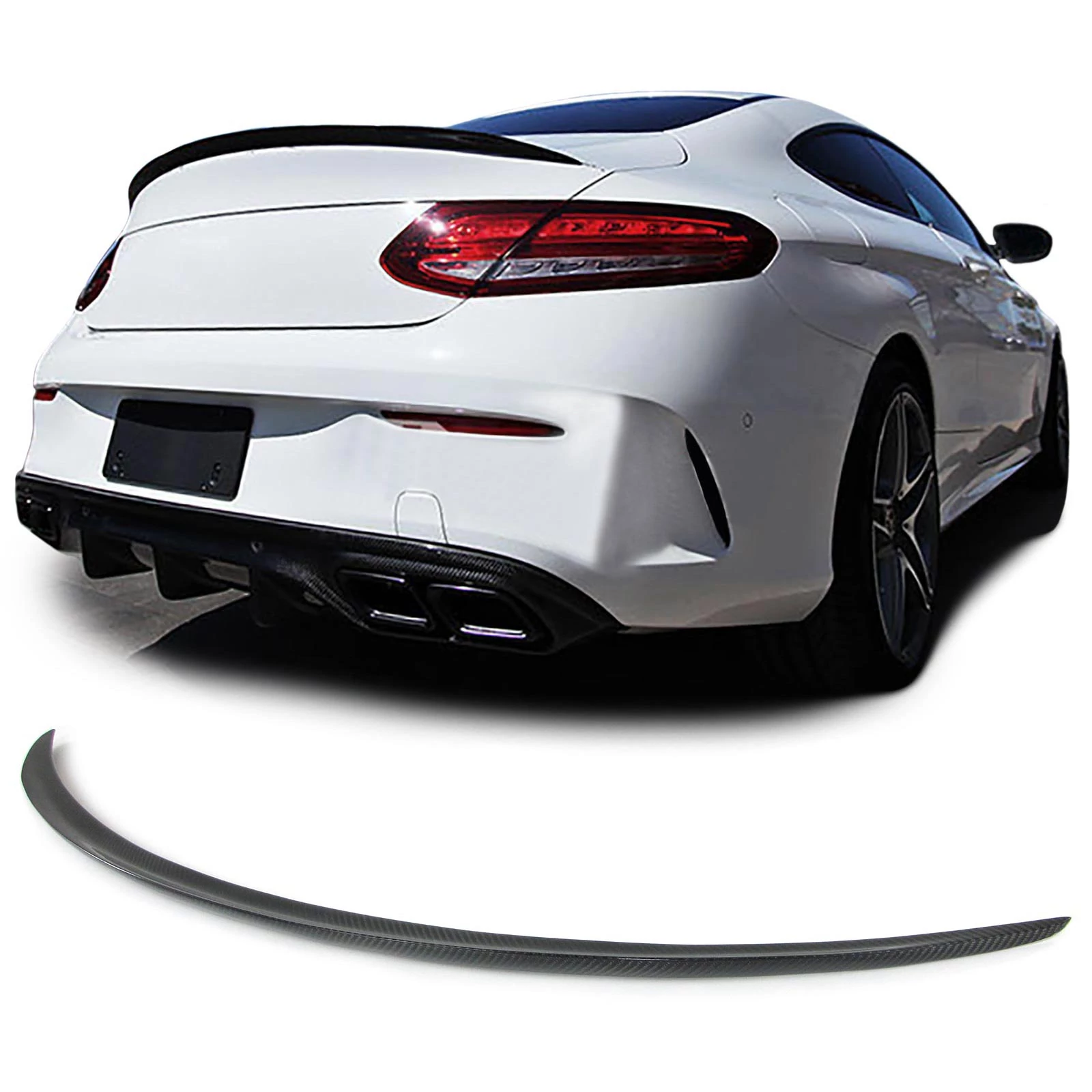 Mercedes Benz C205 coupe C-osztály AMG stílusú carbon csomagtartó spoiler
