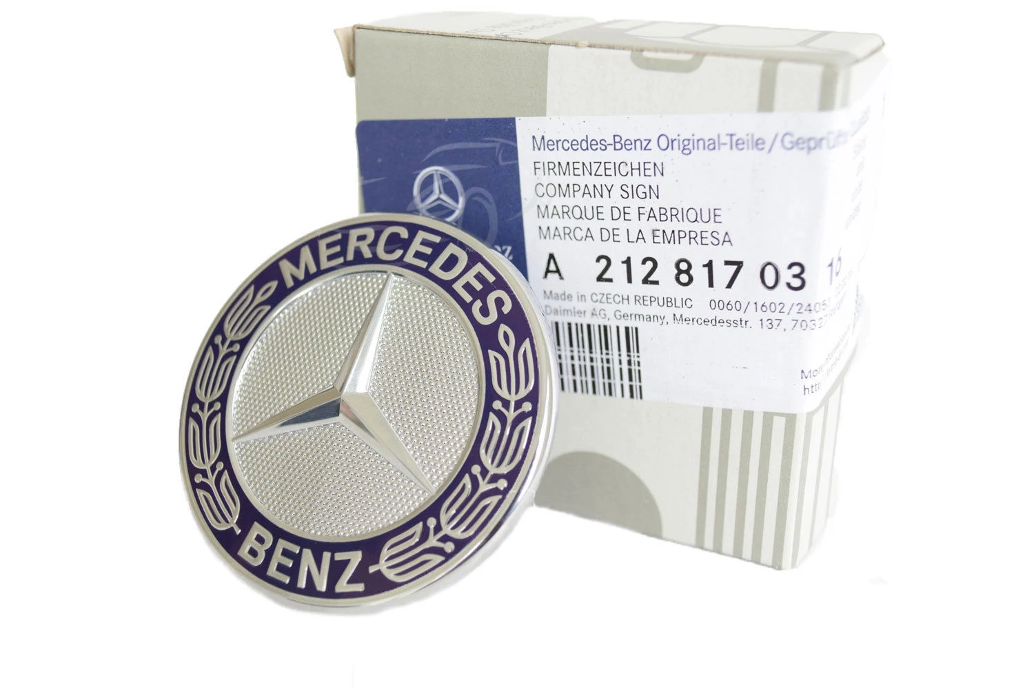 Gyári Mercedes Benz 57mm-es motorháztető embléma A2128170316 W205 W212
