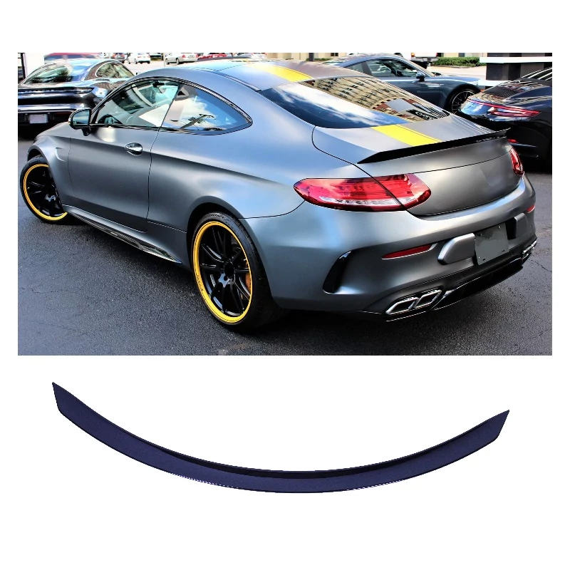 Mercedes Benz C205 coupe C-osztály C63 AMG stílusú lakkozott fekete csomagtartó spoiler