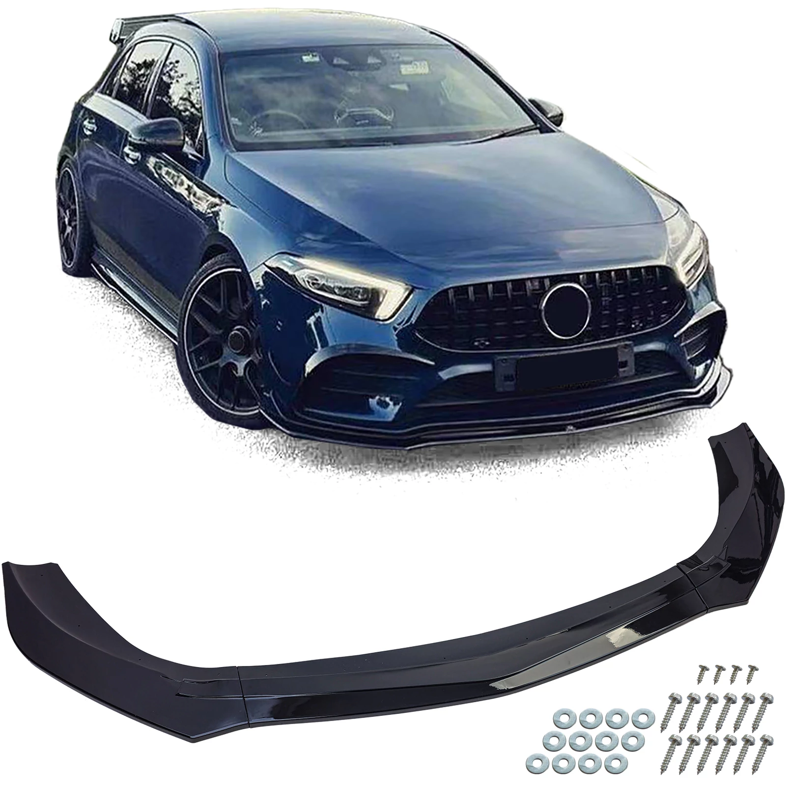 Mercedes W177 V177 AMG-LINE + A35 AMG-hez lakkozott fekete koptató lippe
