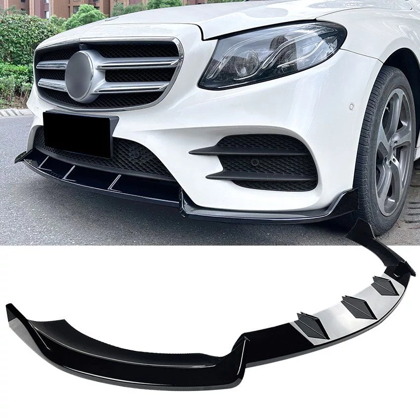 Mercedes W213 2016-2020 AMG LINE ABS műanyag lakkozott fekete 3részes koptató lippe