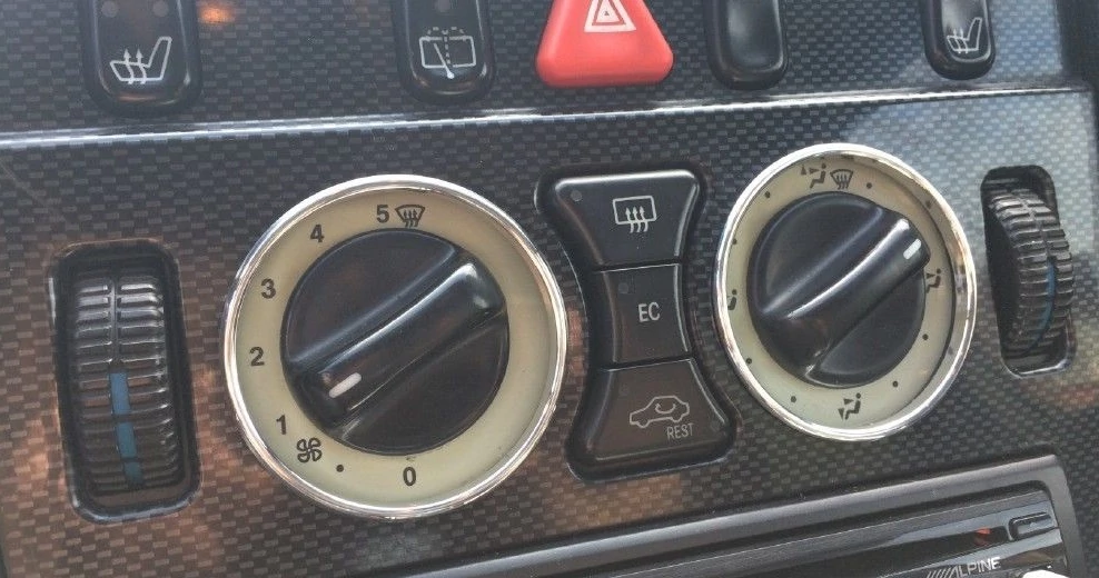 Mercedes Benz W210 alumínium klíma panel karika