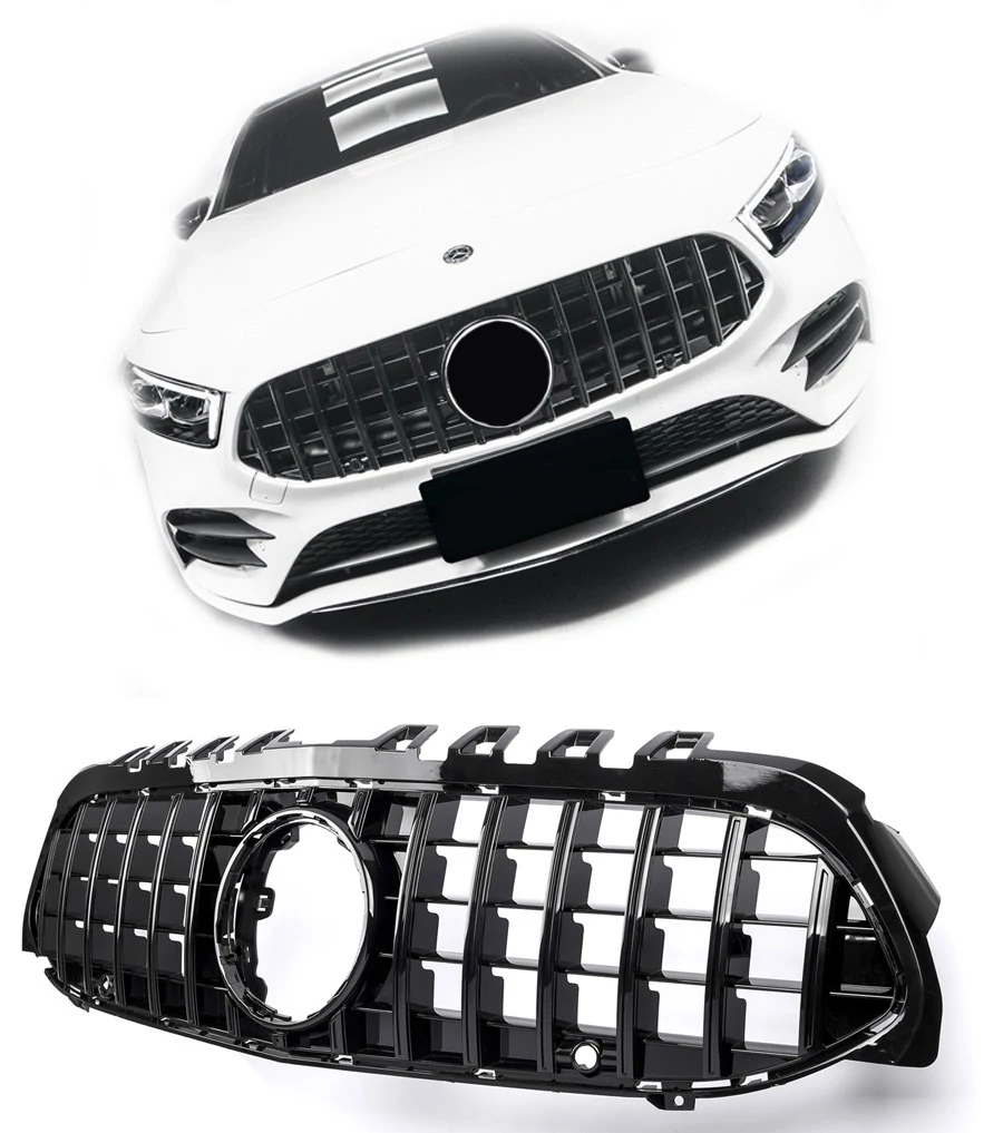 Mercedes Benz W177 V177 A-osztály 2018-2023 lakkozott fekete hűtőrács Panamerica AMG GT stílusban