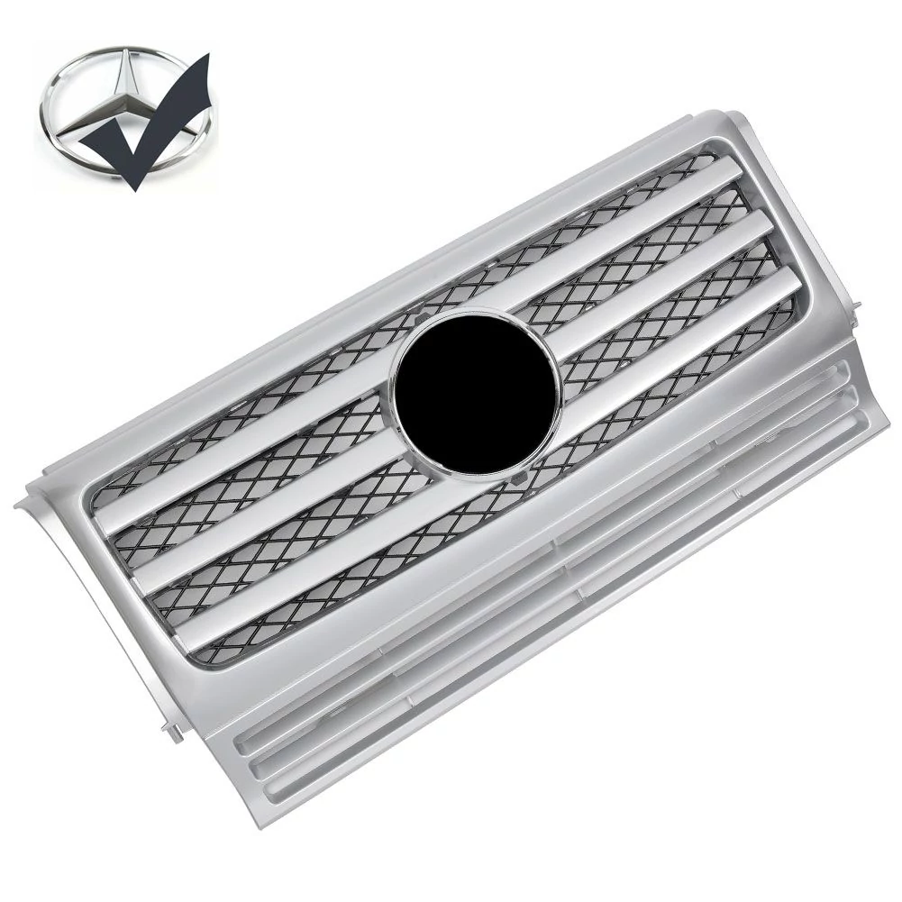 Mercedes Benz G-osztály W463 1990-2018 szatén ezüst hűtőrács