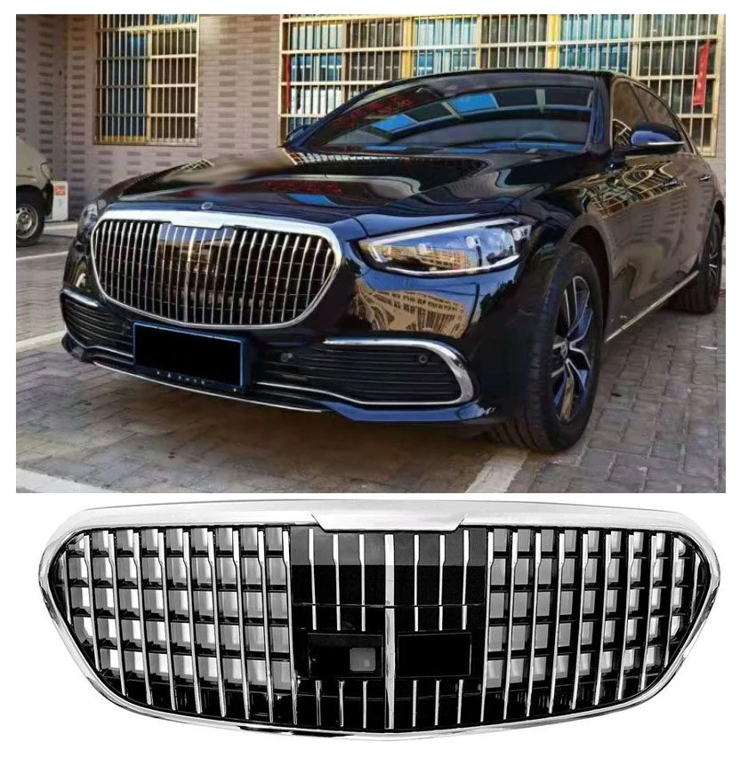 Mercedes Benz S-osztály W223 2020-tól króm - fekete hűtőrács Maybach stílusban