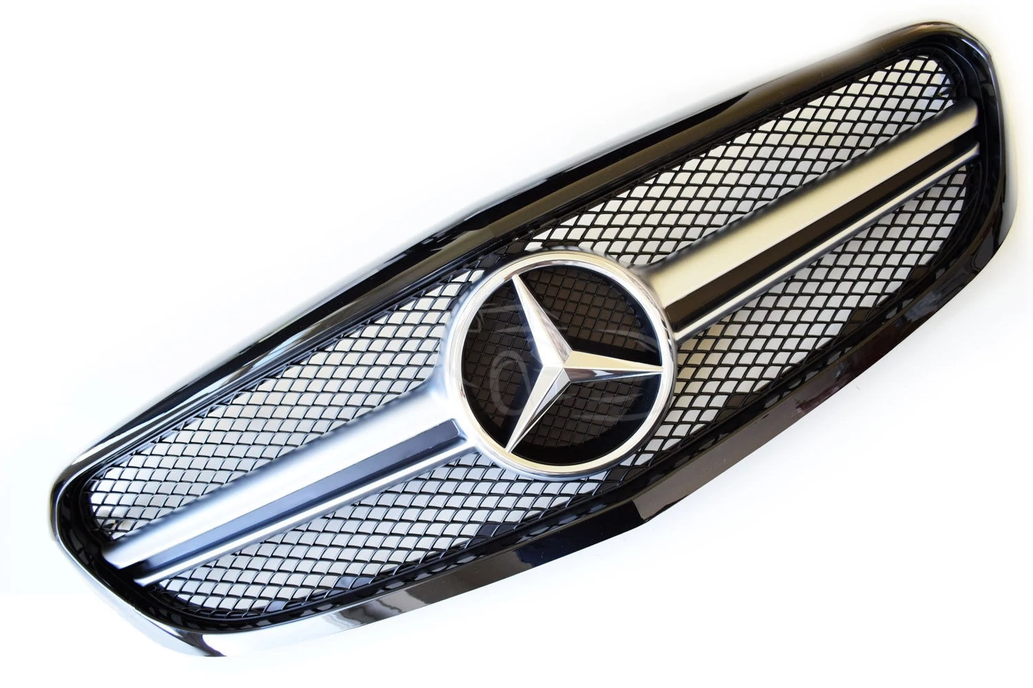 Mercedes Benz W205 2014-2018 Classic - Exclusive króm - fekete hűtőrács C63 AMG stílusban