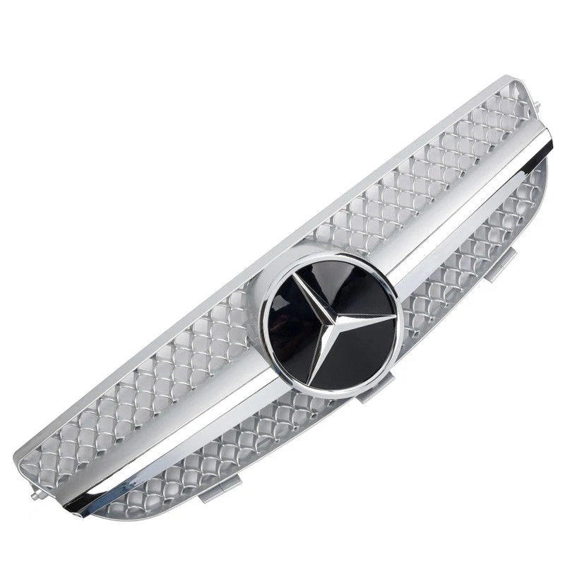 Mercedes Benz A209 C209 W209 CLK króm ezüst hűtőrács AMG stílusban