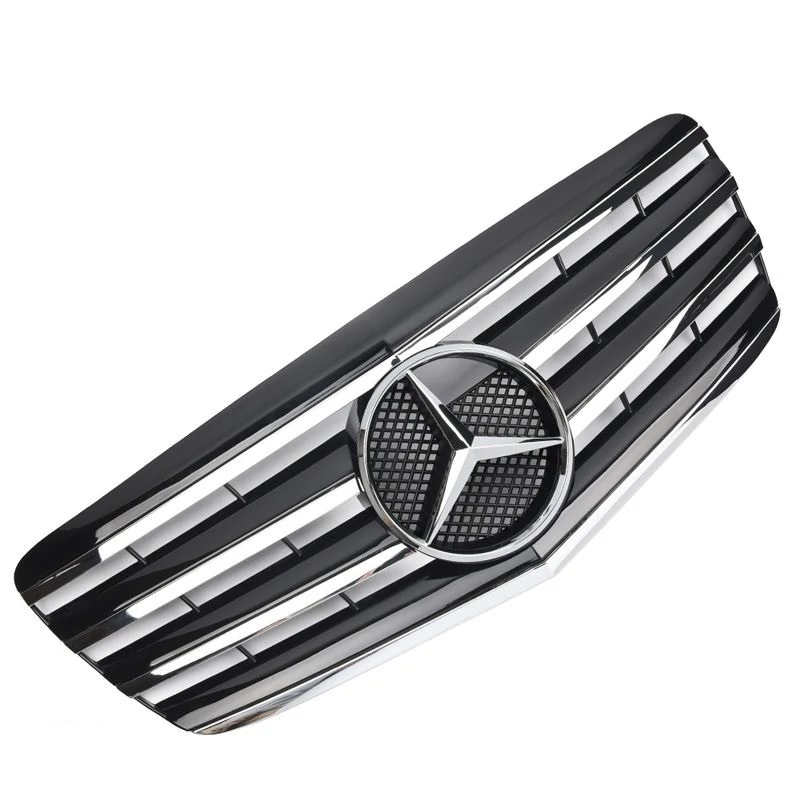 Mercedes Benz W211 2006/04 - 2009 fekete - króm hűtőrács AMG stílusban
