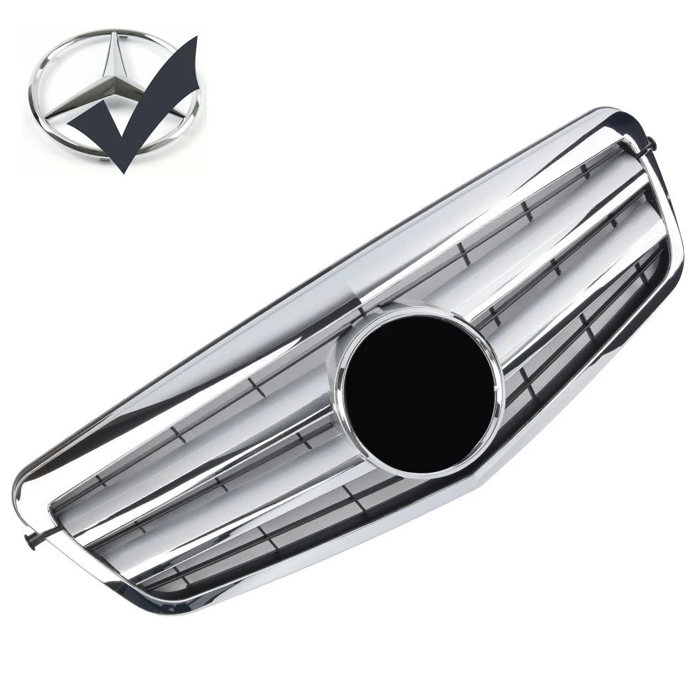 Mercedes Benz W212 2009-2013 króm - szatén ezüst hűtőrács Avantgarde stílusban