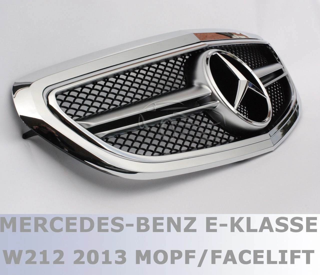 Mercedes Benz W212 2013-2016 facelift króm - matt hűtőrács E63 AMG stílusban