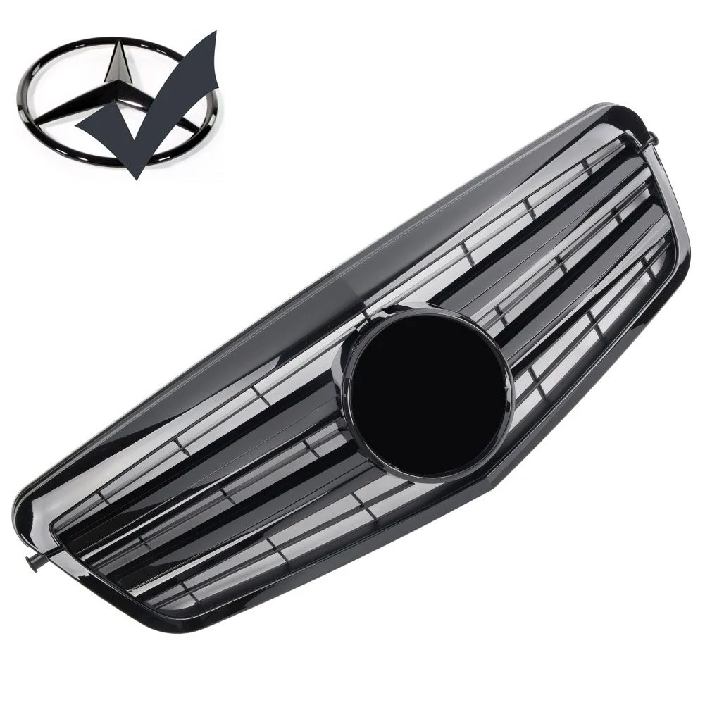 Mercedes Benz W212 2009-2013 lakk fekete hűtőrács Avantgarde stílusban (lakk fekete emblémával)