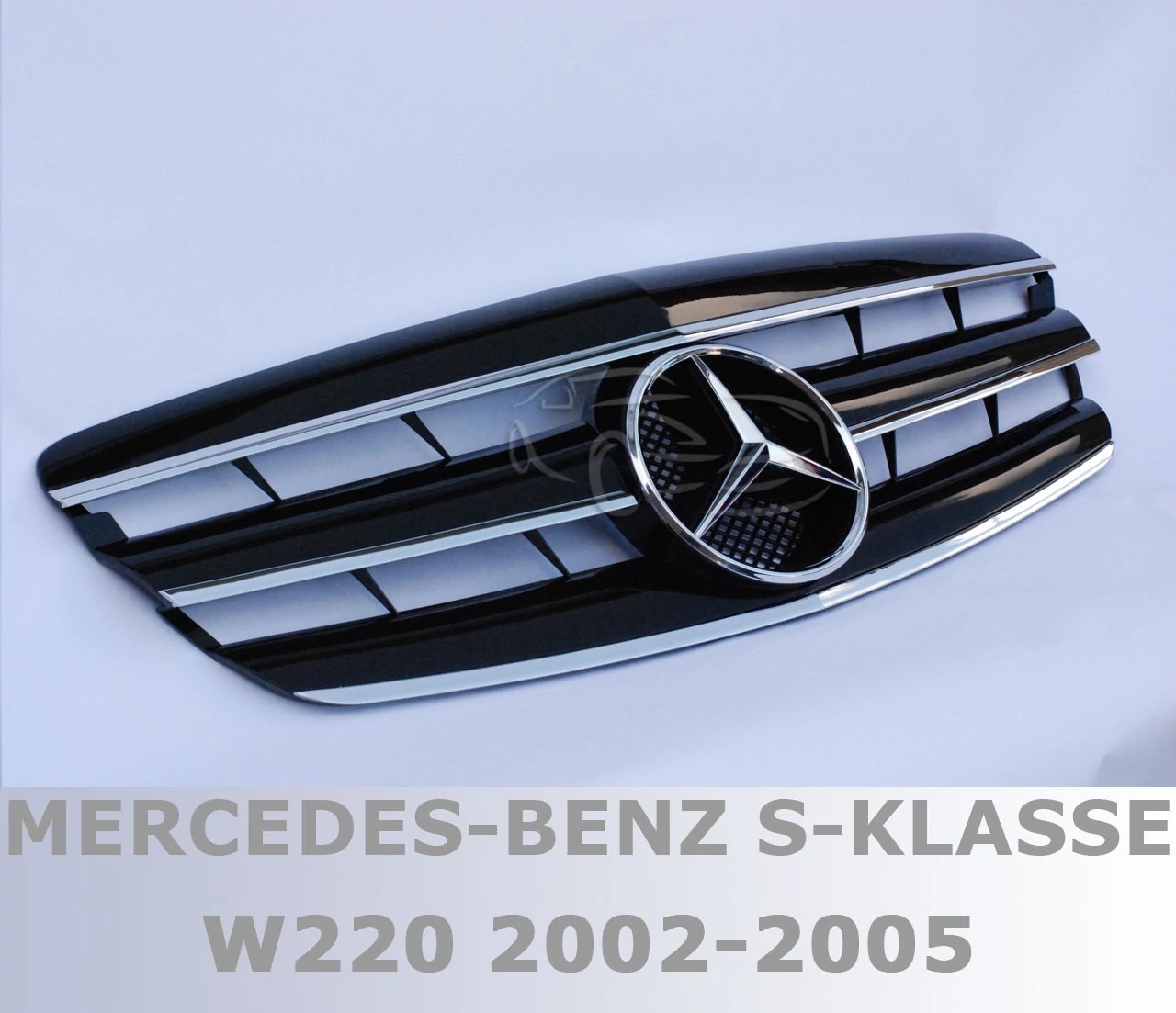 Mercedes Benz S-osztály W220 2002- 2005 fekete króm hűtőrács AMG stílusban