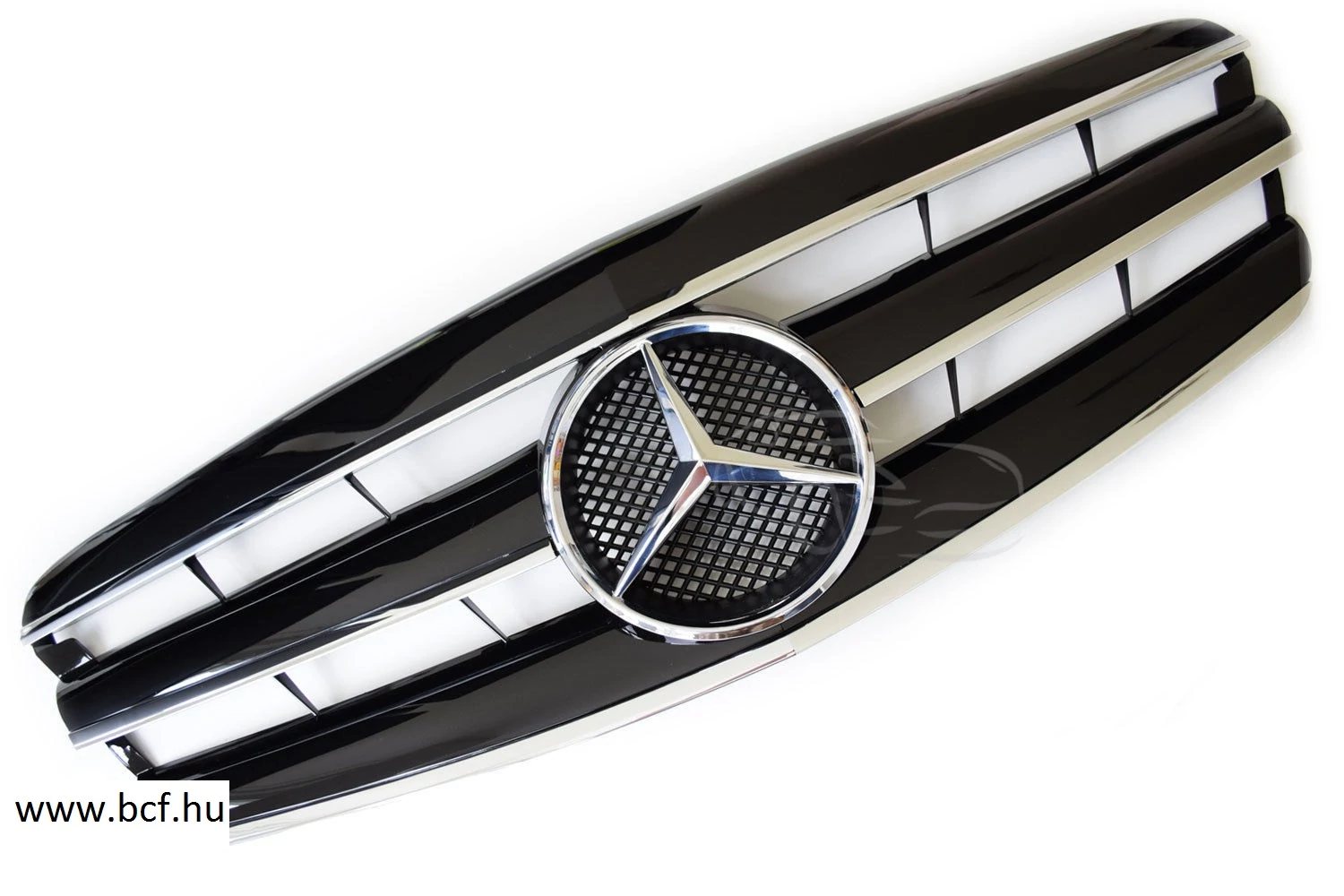 Mercedes Benz W221 2005-2009 fekete - króm hűtőrács AMG stílusban