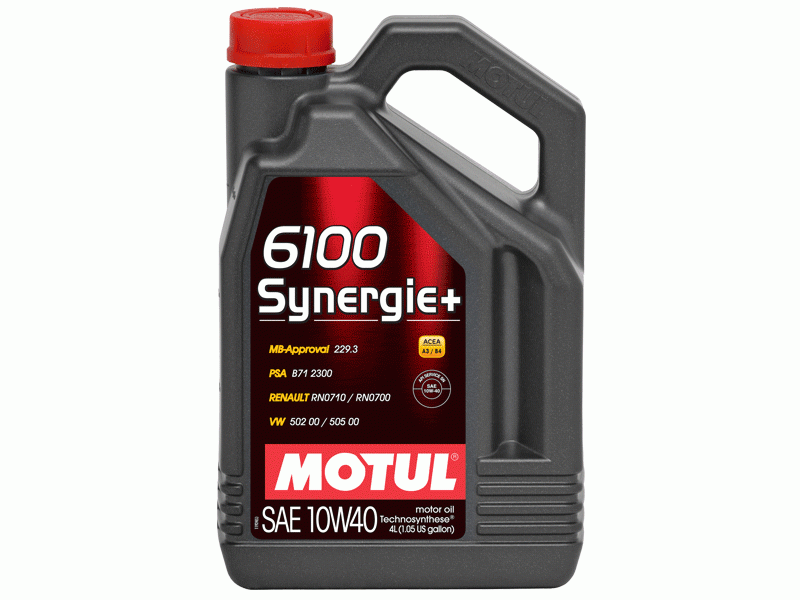 MOTUL 6100 Synergie+ 10W-40 4L kiszerelésű technoszintetikus motorolaj 109463