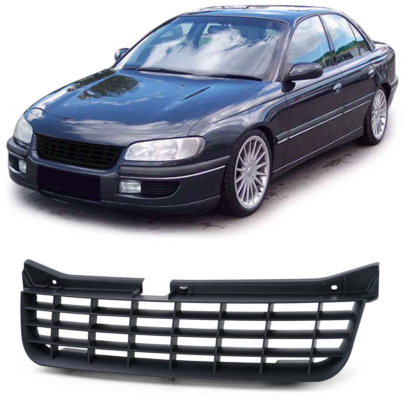 Opel Omega B 1994-1999 matt fekete hűtőrács