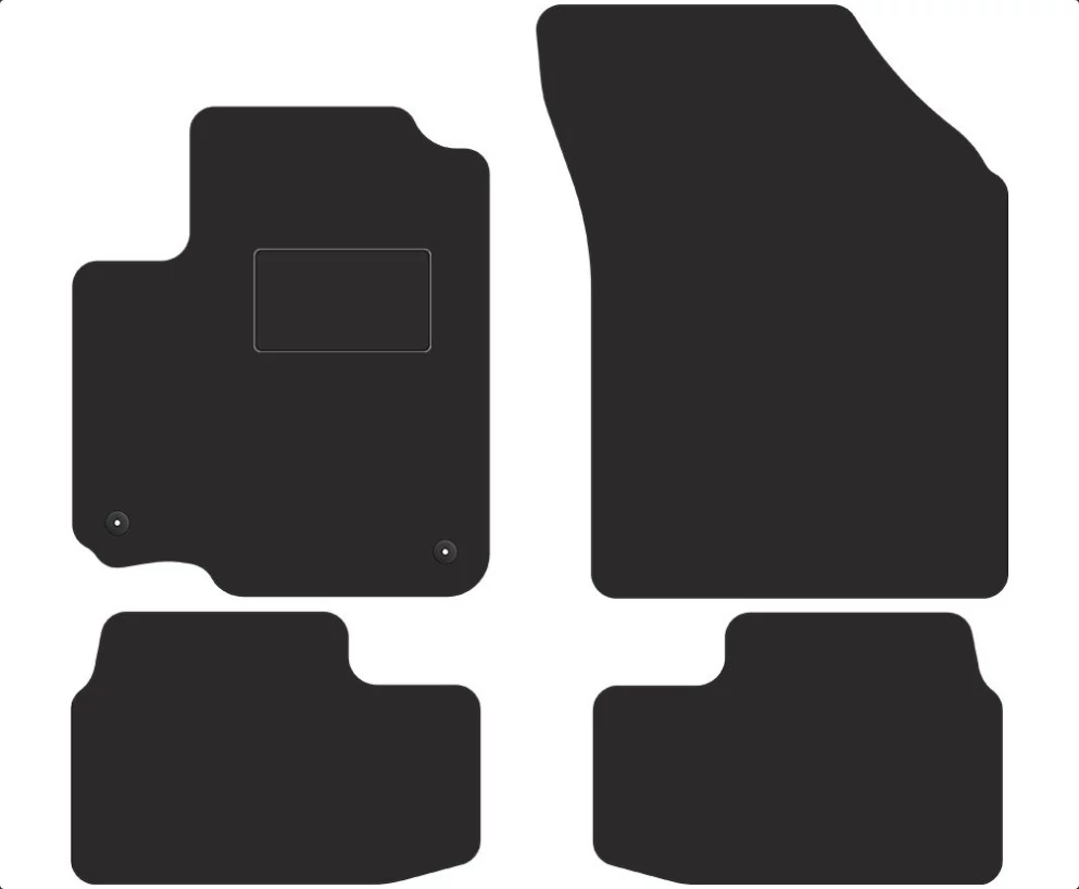 Opel Agila B 2008-2014 fekete velúrszőnyeg szett