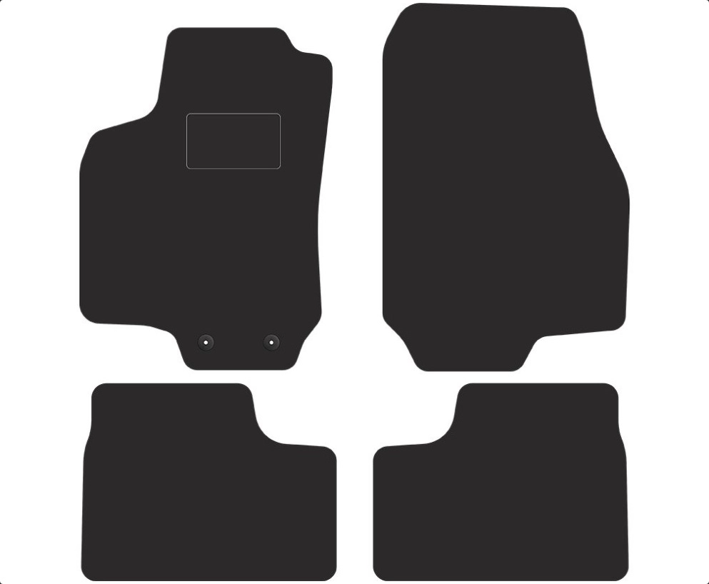 Opel Astra G 1998-2009 fekete velúrszőnyeg szett (patentos)
