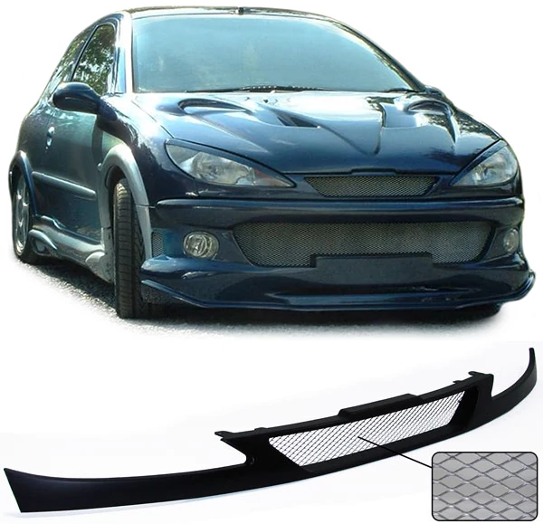 Peugeot 206 206CC fekete hűtőrács