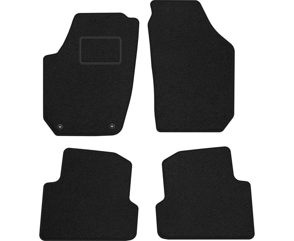 Skoda Fabia II 2007-2014 prémium fekete velúrszőnyeg szett (2patentos)